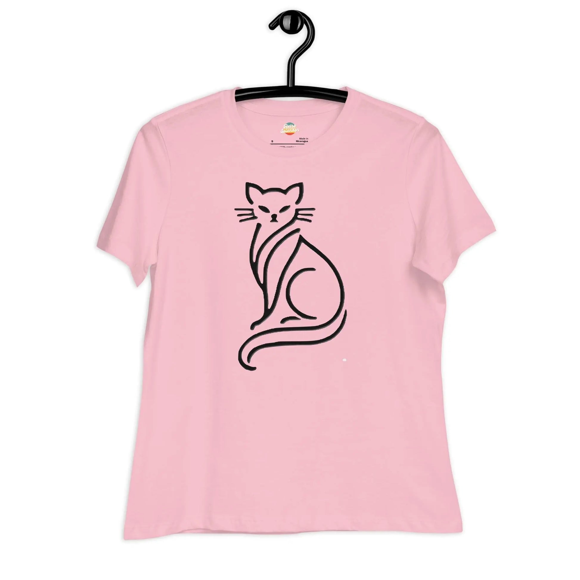 Minimalist Cat - Women&#39;s Relaxed T-Shirt