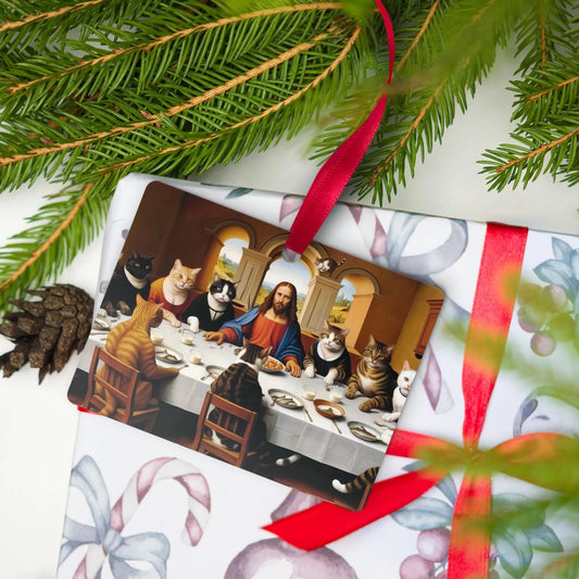 The Cat Supper - Metal ornament