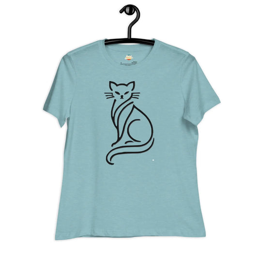 Minimalist Cat - Women&#39;s Relaxed T-Shirt