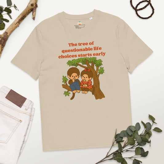 The Tree of Questionable Life Choices - Monchhichis Unisex organic ribbed neck t-shirt