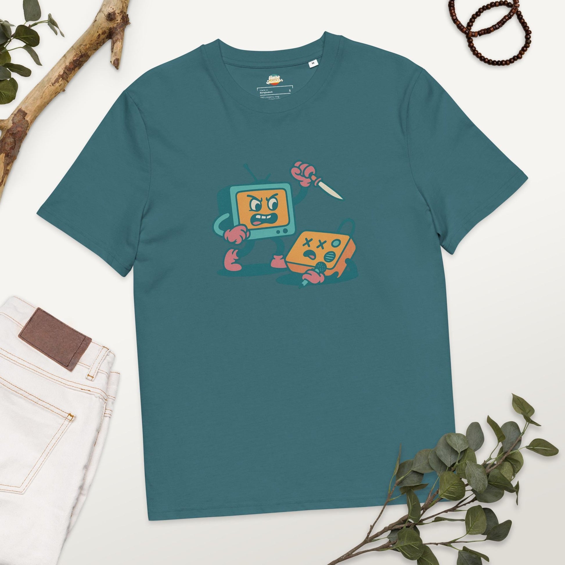 Video Killed the Radio Star - Unisex organic ribbed neck t-shirt