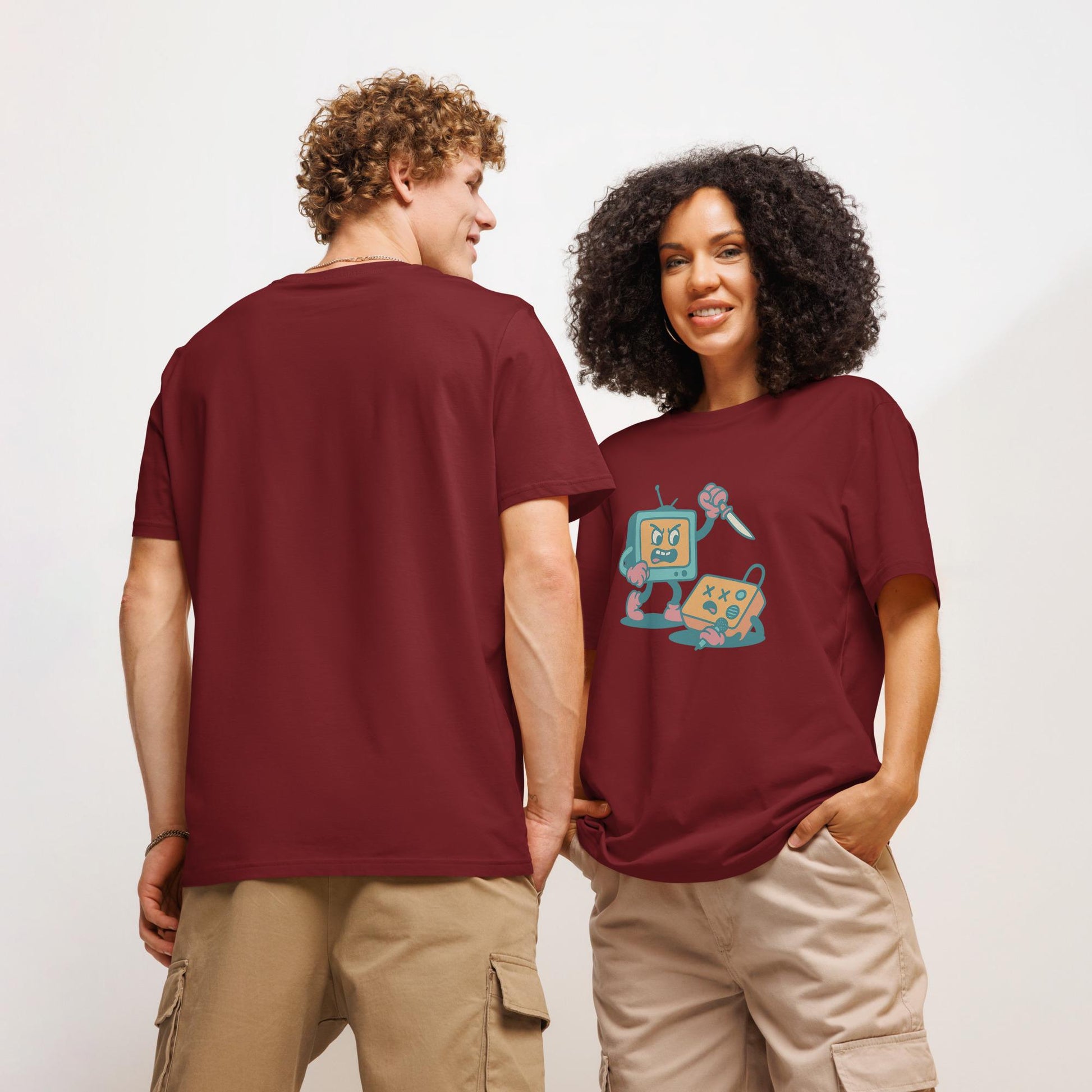 Video Killed the Radio Star - Unisex organic ribbed neck t-shirt