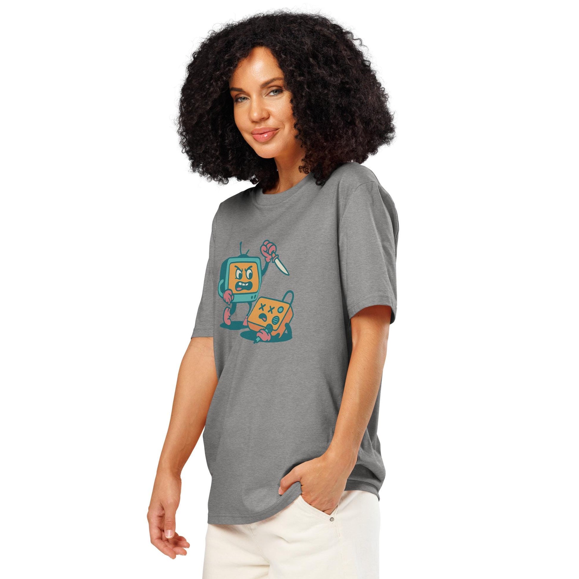 Video Killed the Radio Star - Unisex organic ribbed neck t-shirt