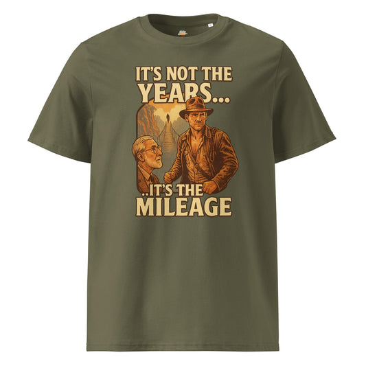 It&#39;s not the years it&#39;s the mileage - Unisex organic ribbed neck t-shirt