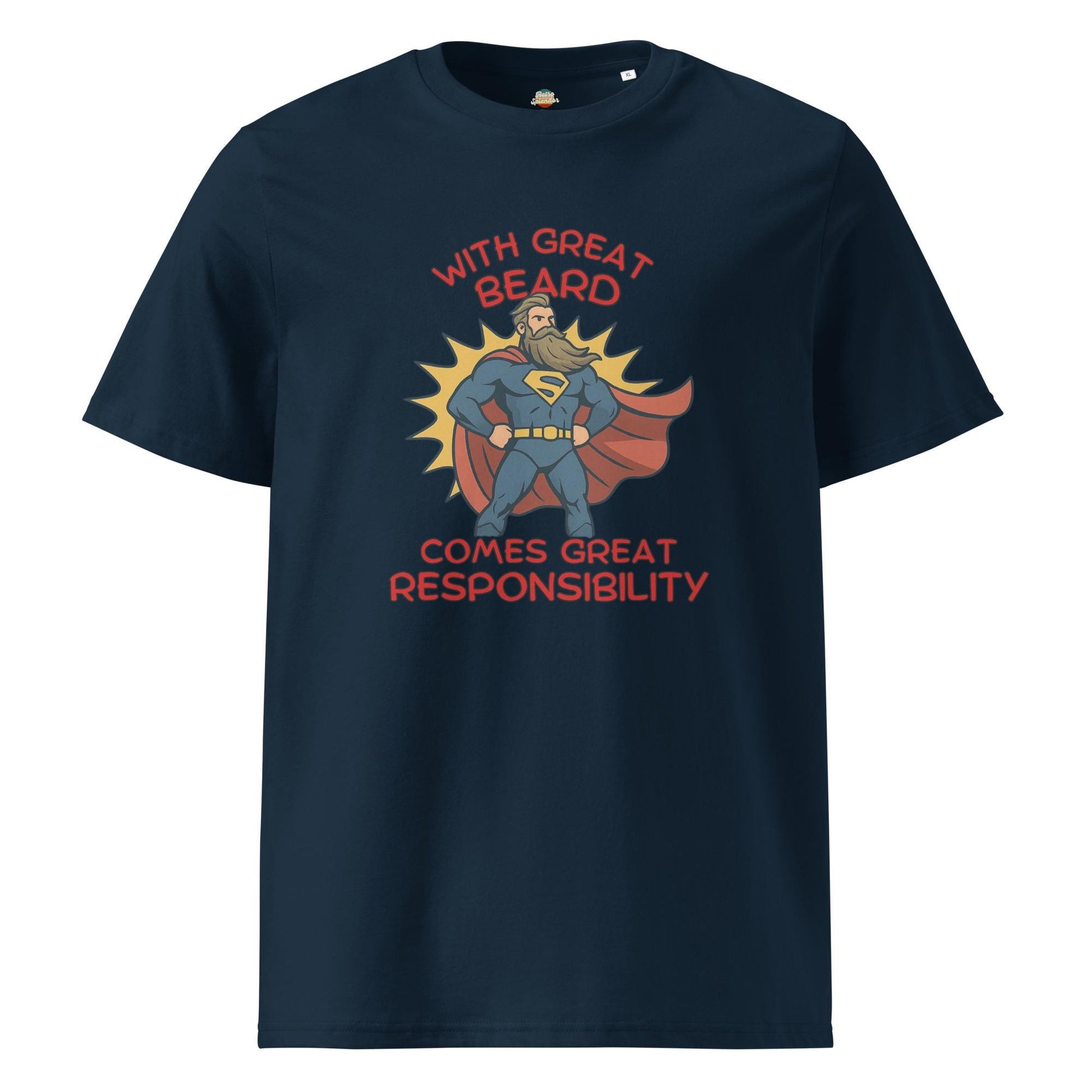With Great Beard Comes Great Responsibility - Men&#39;s organic ribbed neck t-shirt