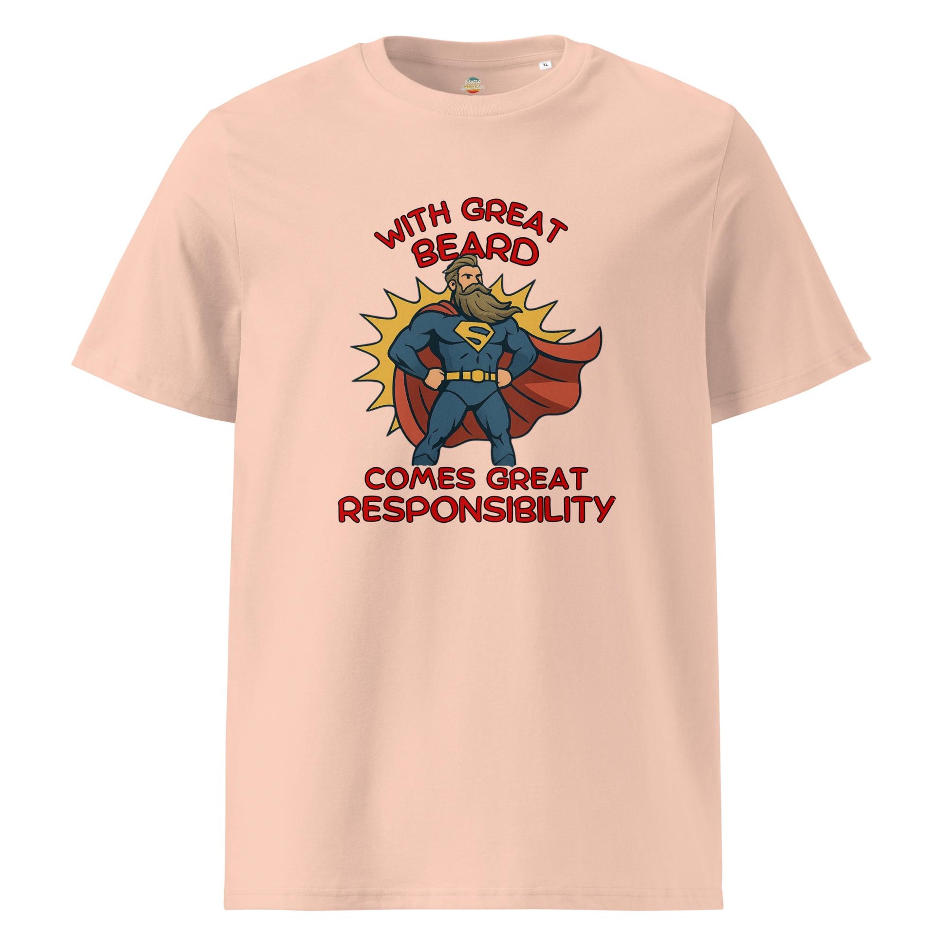 With Great Beard Comes Great Responsibility - Men&#39;s organic ribbed neck t-shirt