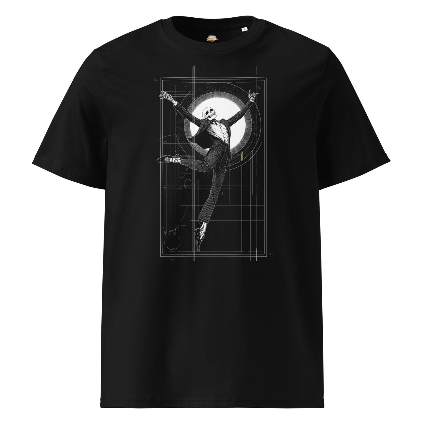 Fred Astaire Dancing Skeleton - Unisex organic ribbed neck t-shirt