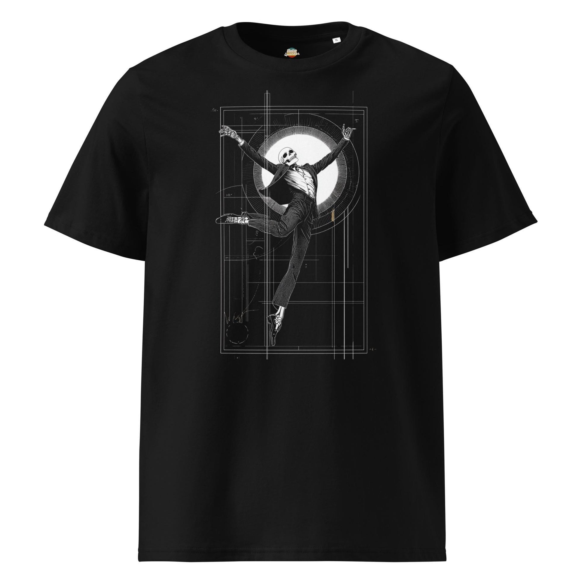 Fred Astaire Dancing Skeleton - Unisex organic ribbed neck t-shirt