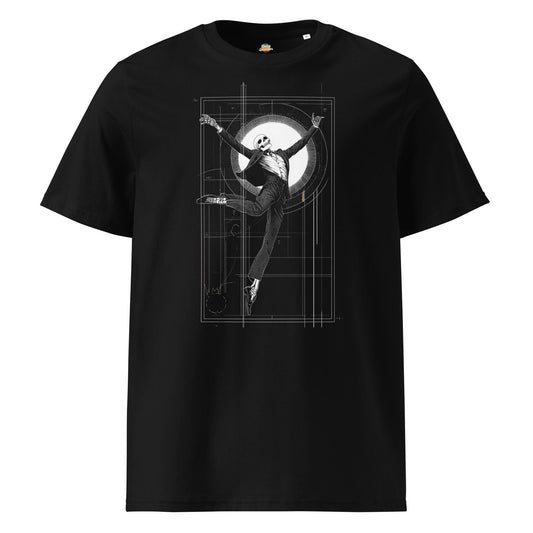 Fred Astaire Dancing Skeleton - Unisex organic ribbed neck t-shirt