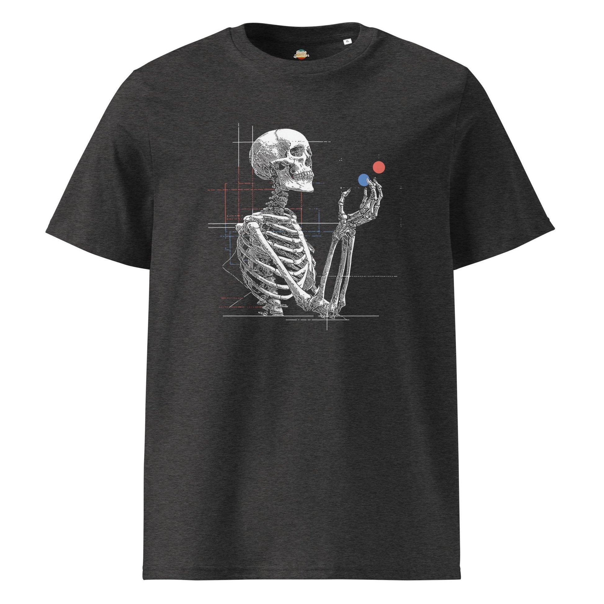 Red Pill Blue Pill Skeleton v2 - Unisex organic ribbed neck t-shirt