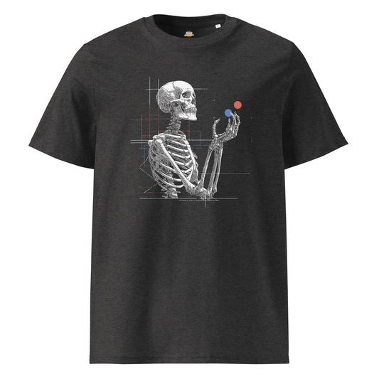 Red Pill Blue Pill Skeleton v2 - Unisex organic ribbed neck t-shirt