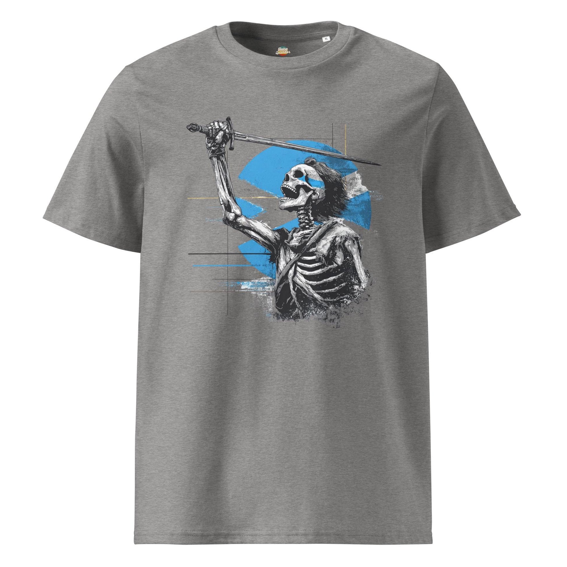 Braveheart Skeleton: William Wallace v2 - Unisex organic ribbed neck t-shirt