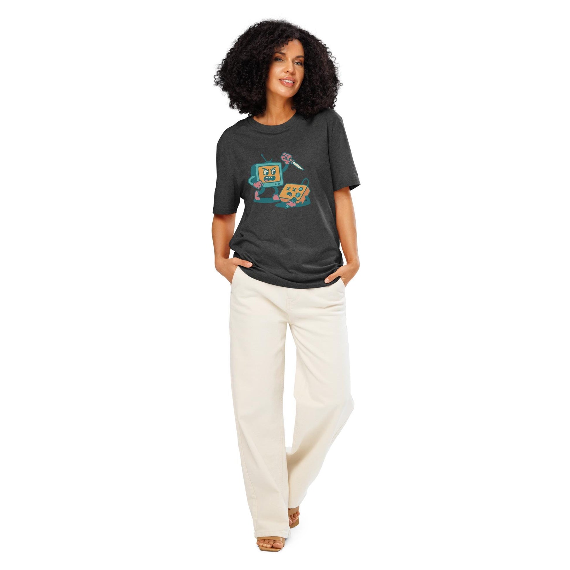 Video Killed the Radio Star - Unisex organic ribbed neck t-shirt