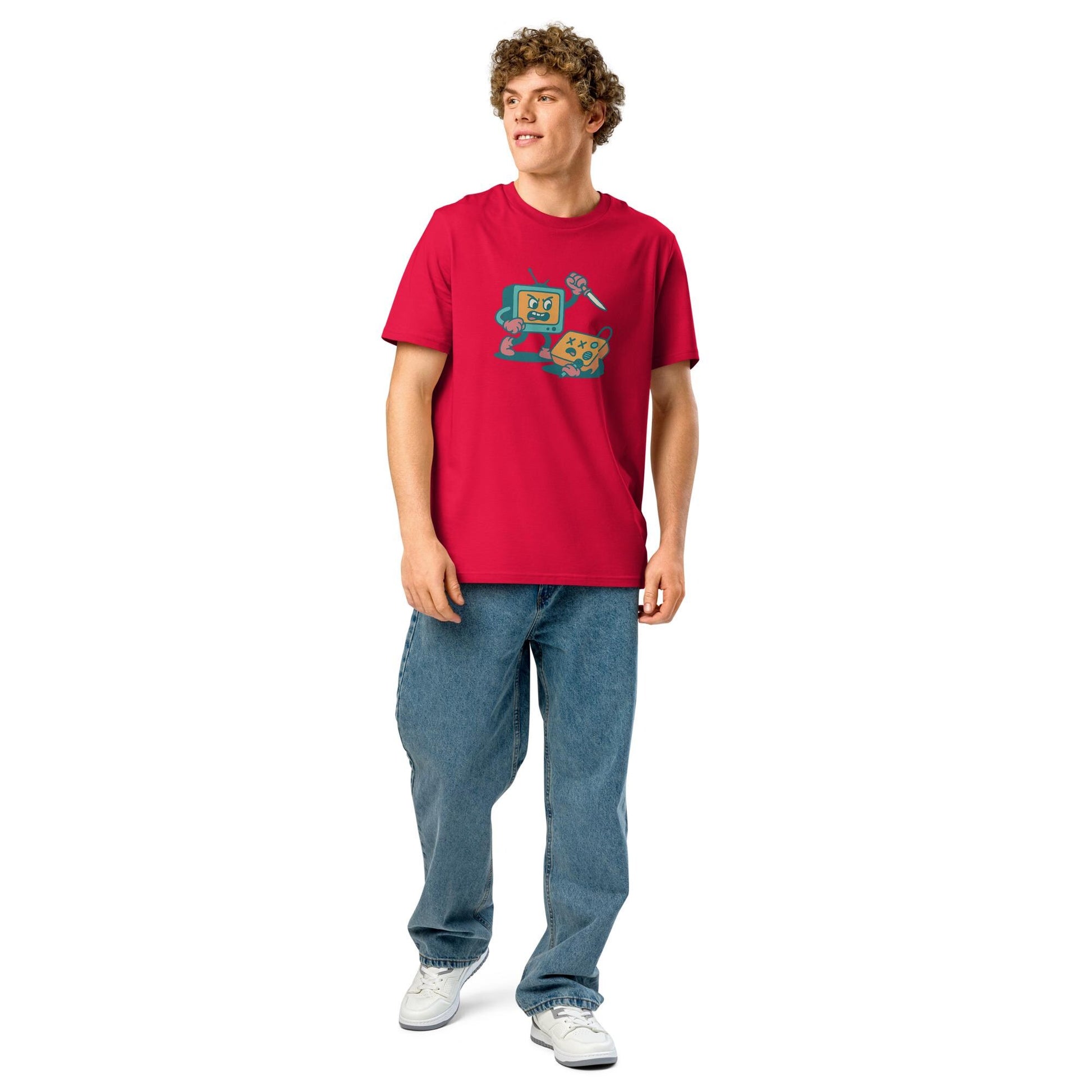Video Killed the Radio Star - Unisex organic ribbed neck t-shirt