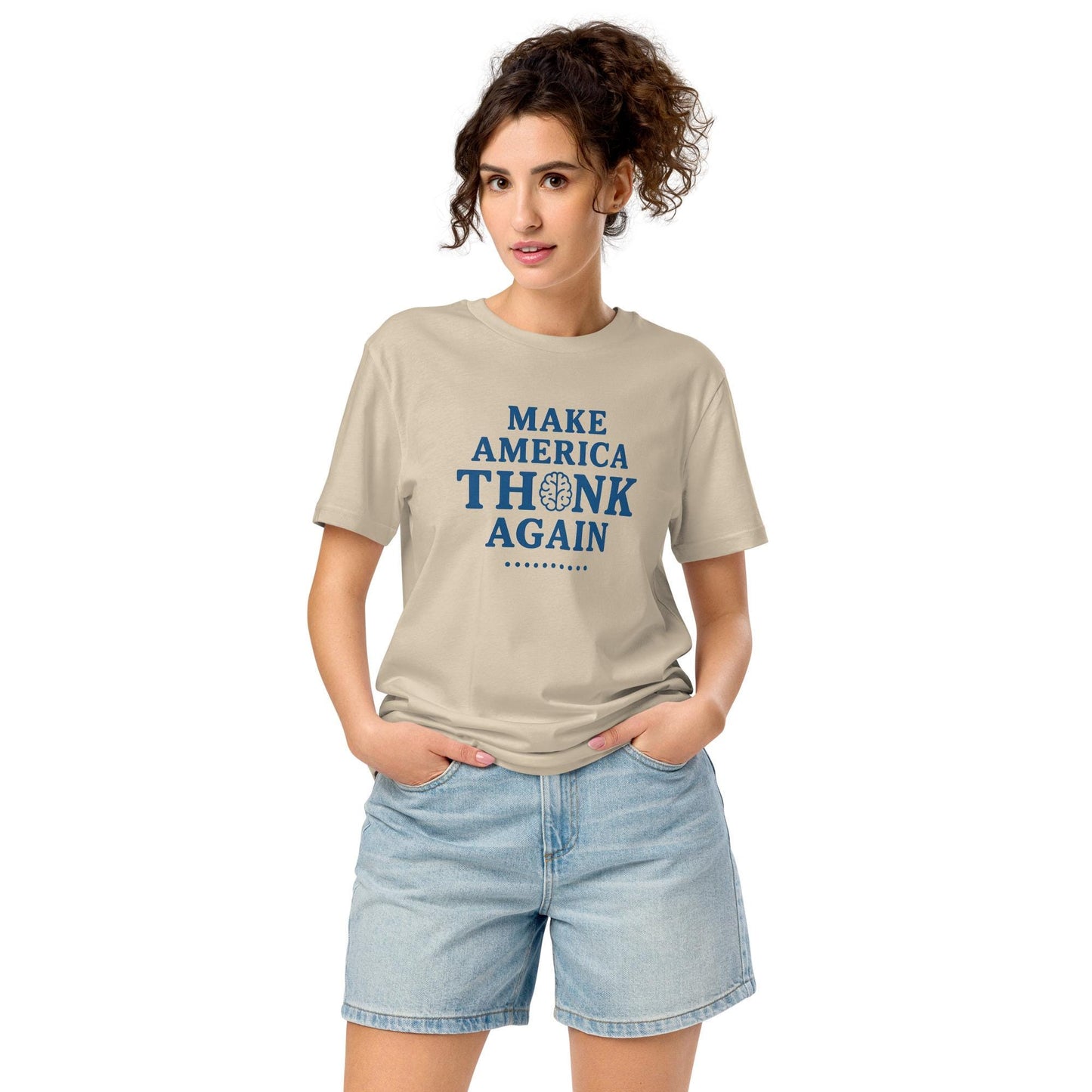 Make America Think Again - Unisex organic mid-light t-shirt
