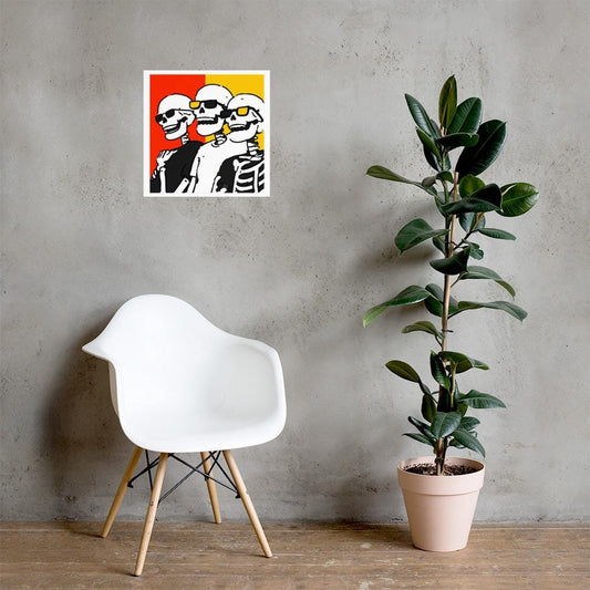Best of Friends - Skeleton Wall Art Poster