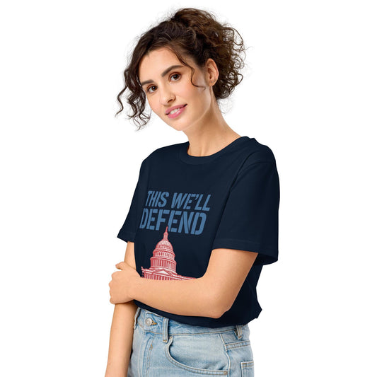 Defend Democracy - Anti-Monarchy Unisex organic mid-light t-shirt