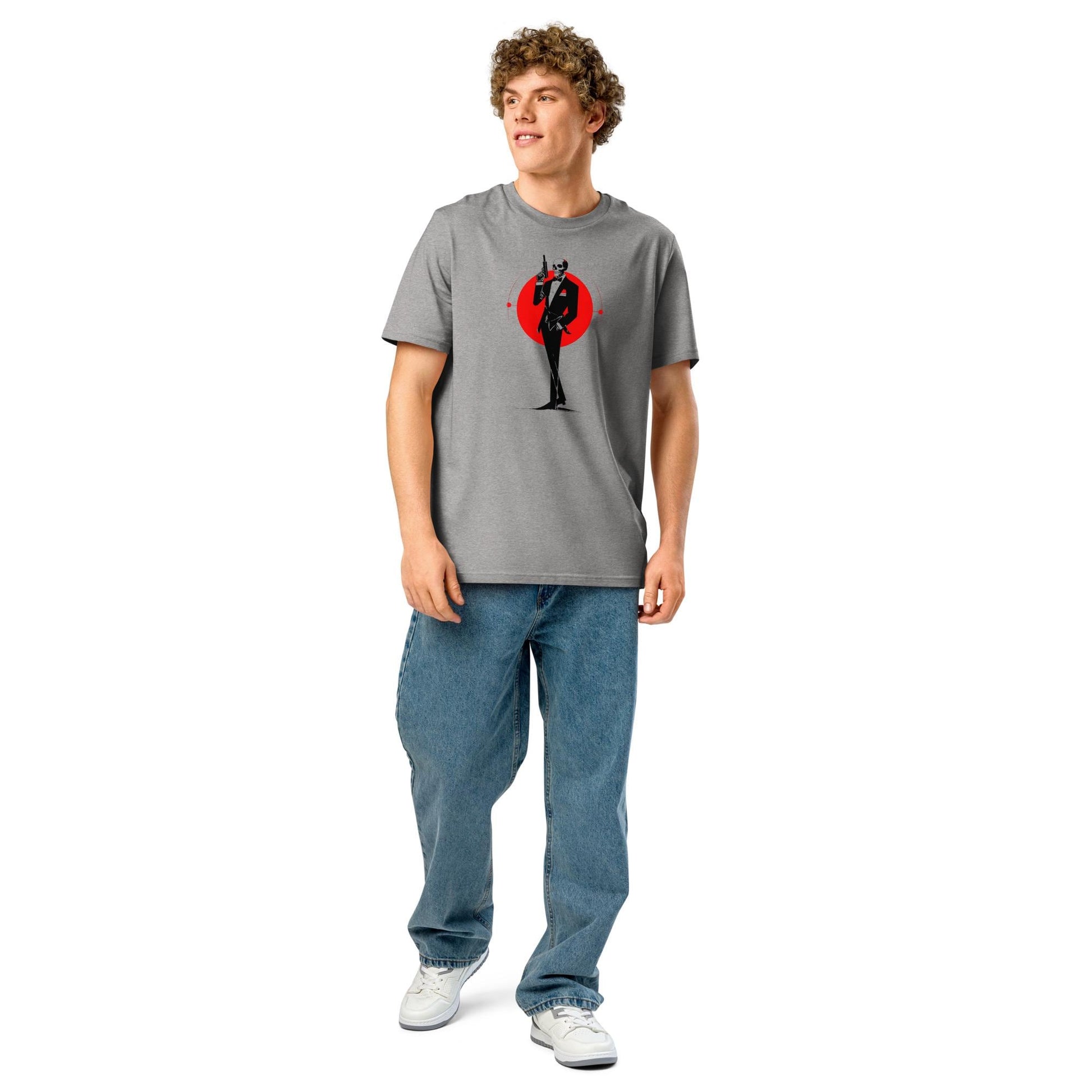 James Bond Skeleton v2 - Unisex organic ribbed neck t-shirt