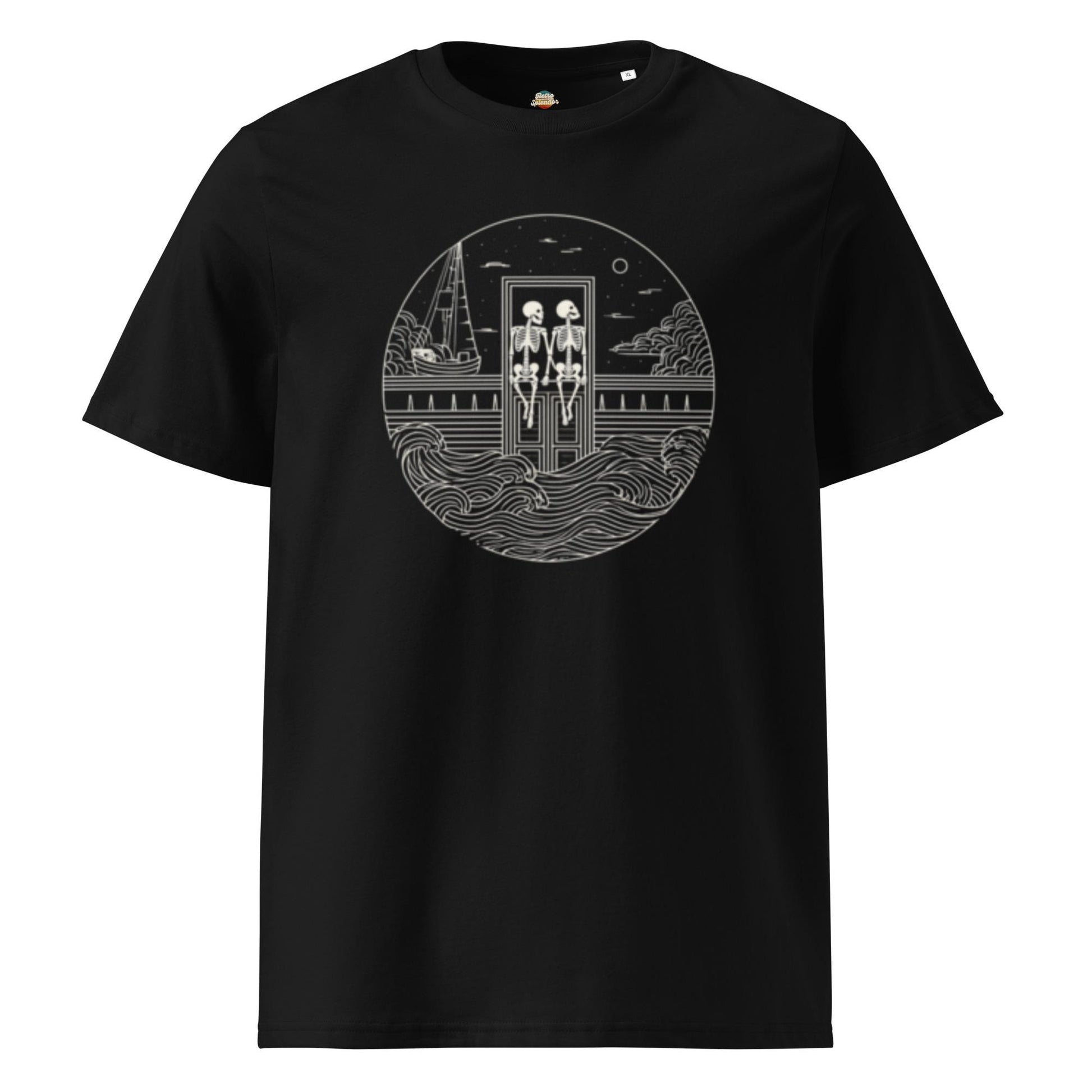 Jack and Rose Skeletons - Titanic Inspired Unisex organic ribbed neck t-shirt