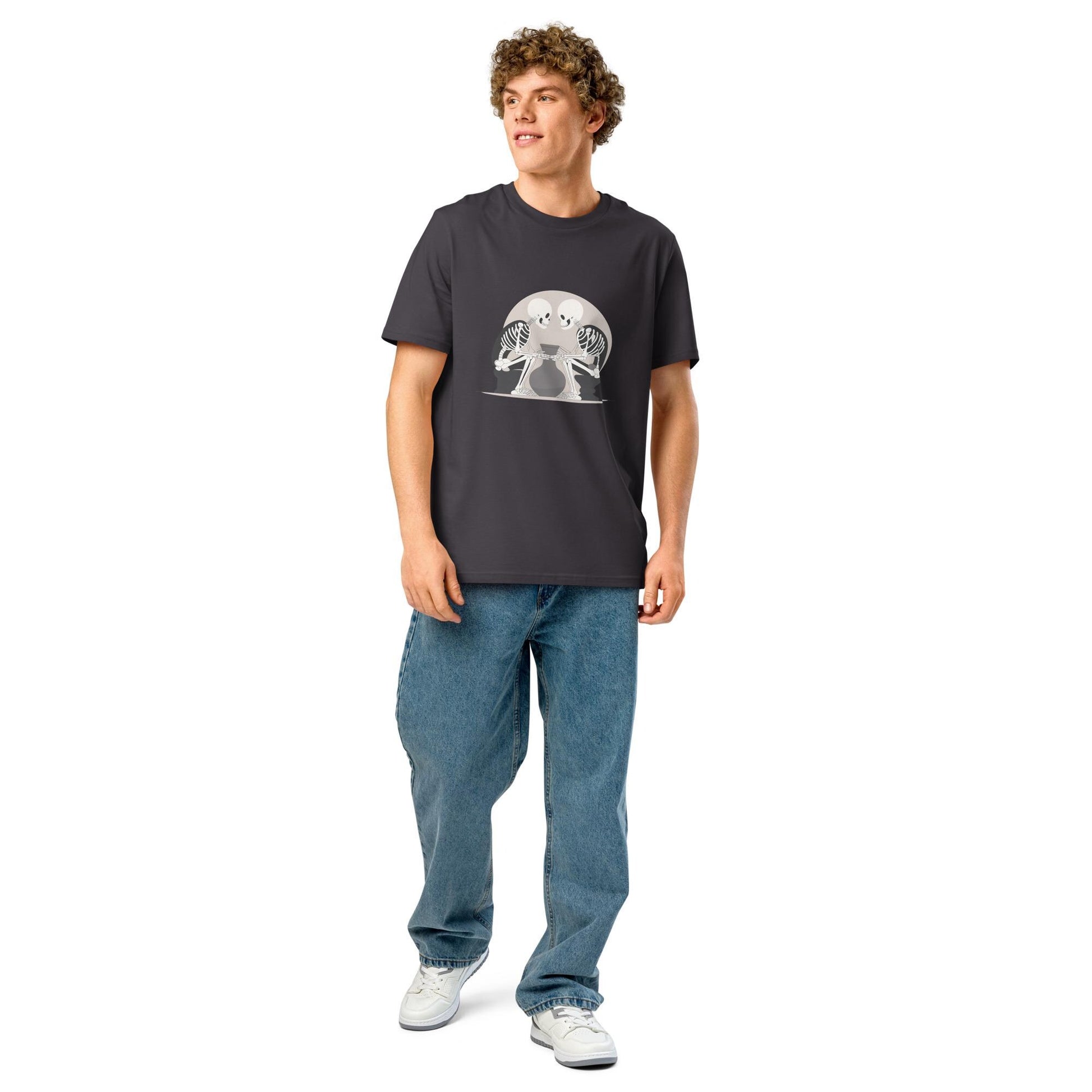 Unisex organic ribbed neck t-shirt