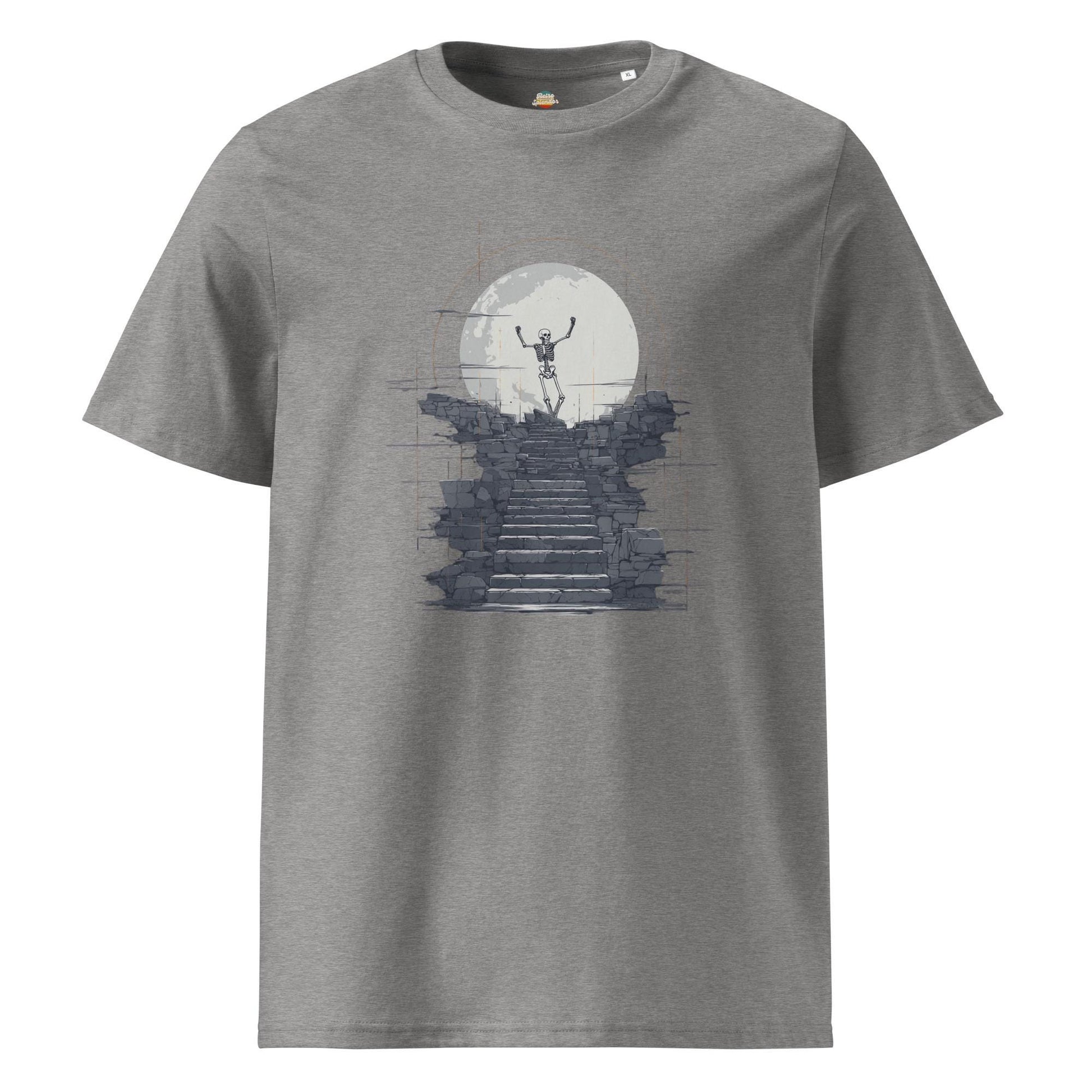 King of the Hill - Skeleton Moon Silhouette Unisex organic ribbed neck t-shirt