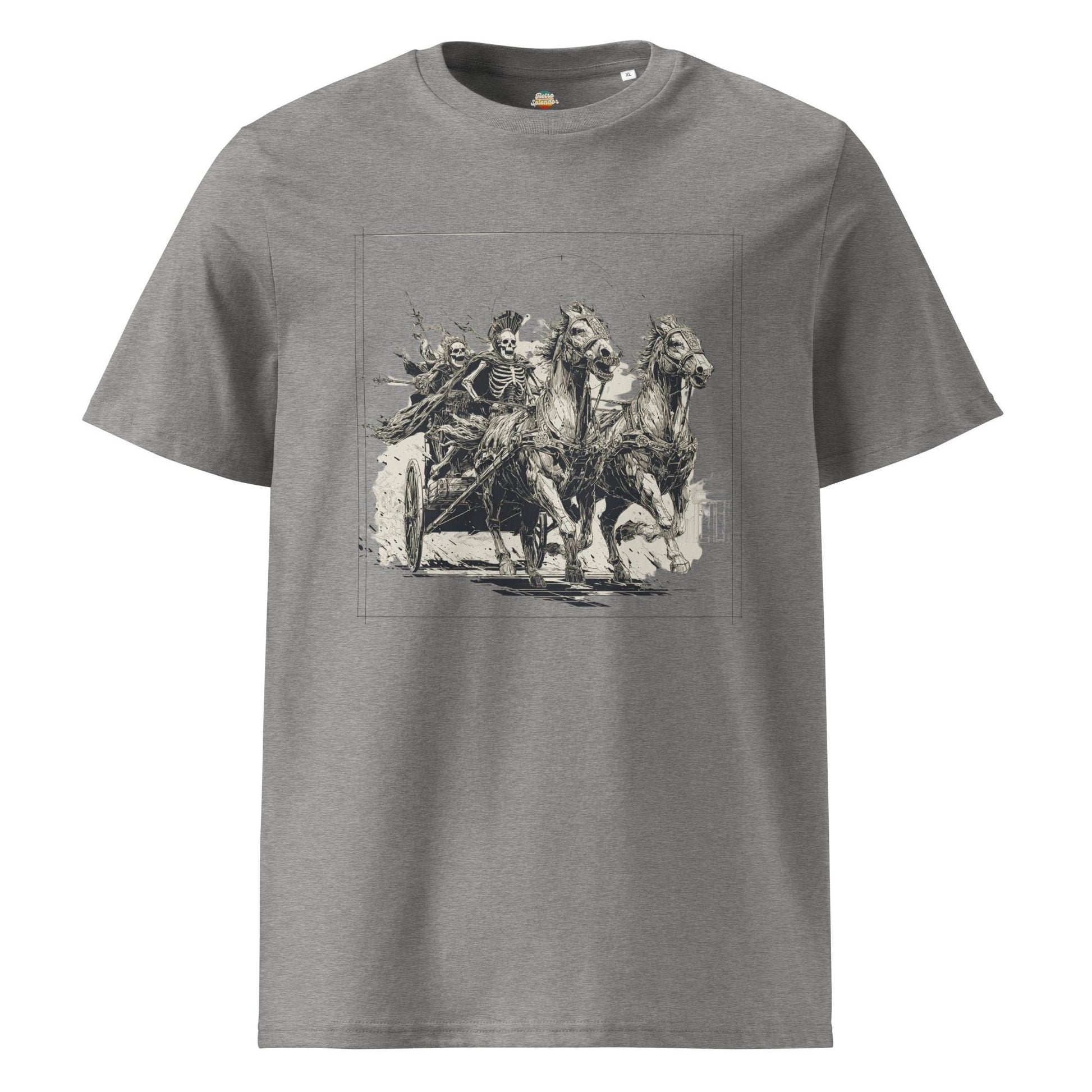 Chariot Race Skeletons - Ben Hur Inspired Unisex organic ribbed neck t-shirt