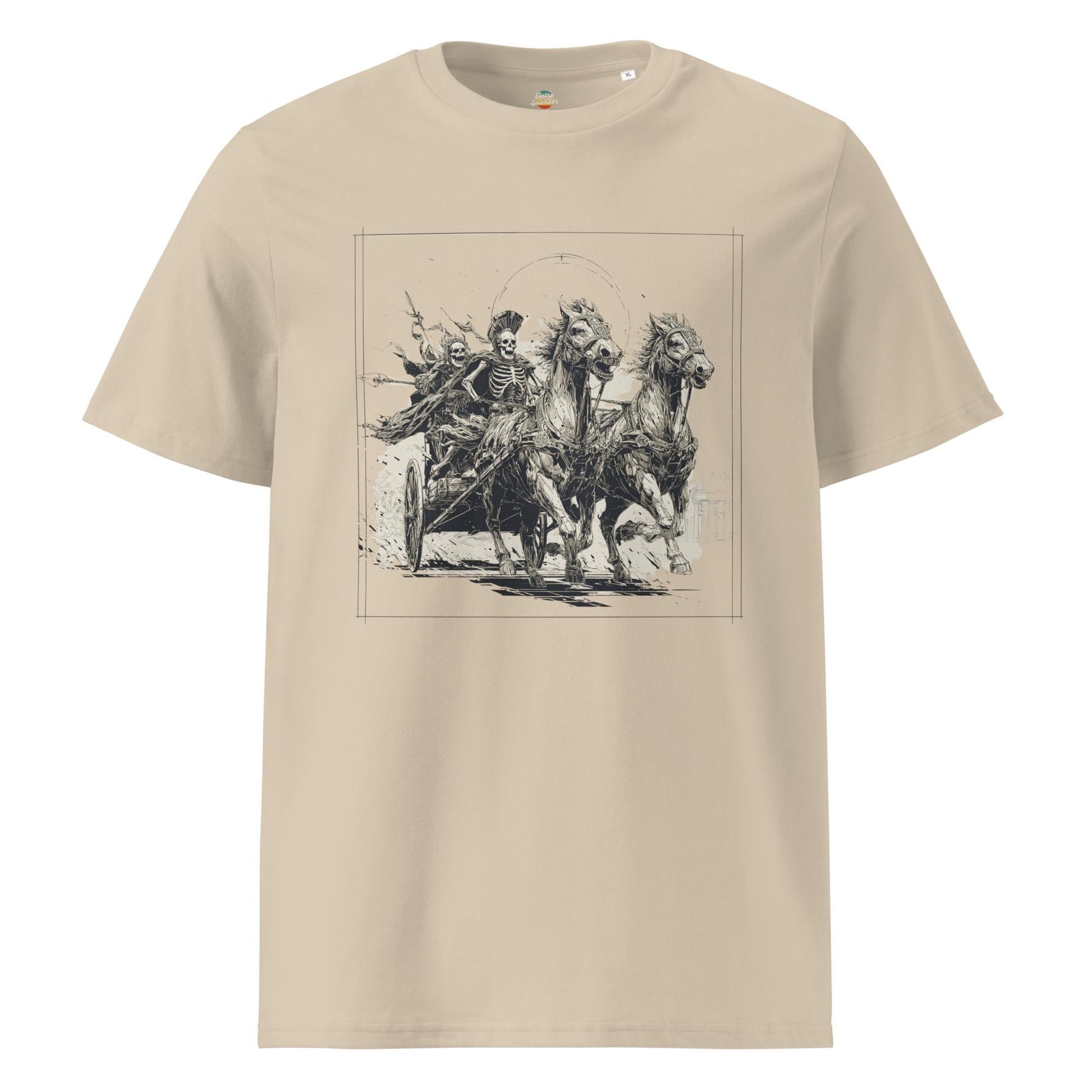 Chariot Race Skeletons - Ben Hur Inspired Unisex organic ribbed neck t-shirt