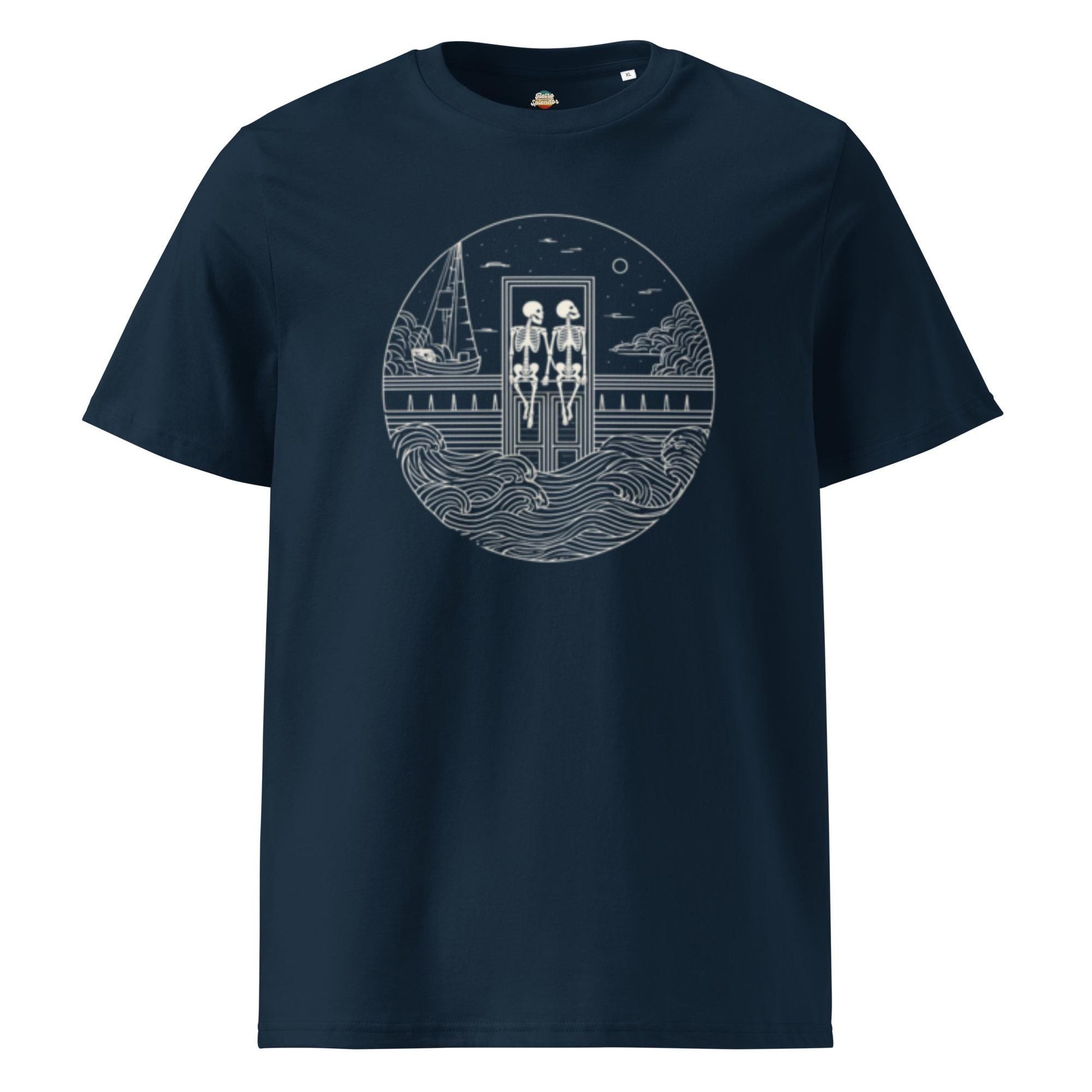Jack and Rose Skeletons - Titanic Inspired Unisex organic ribbed neck t-shirt