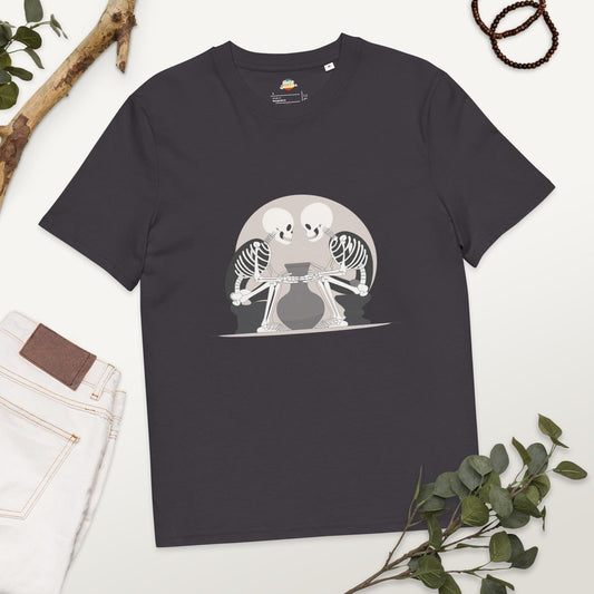 Unisex organic ribbed neck t-shirt