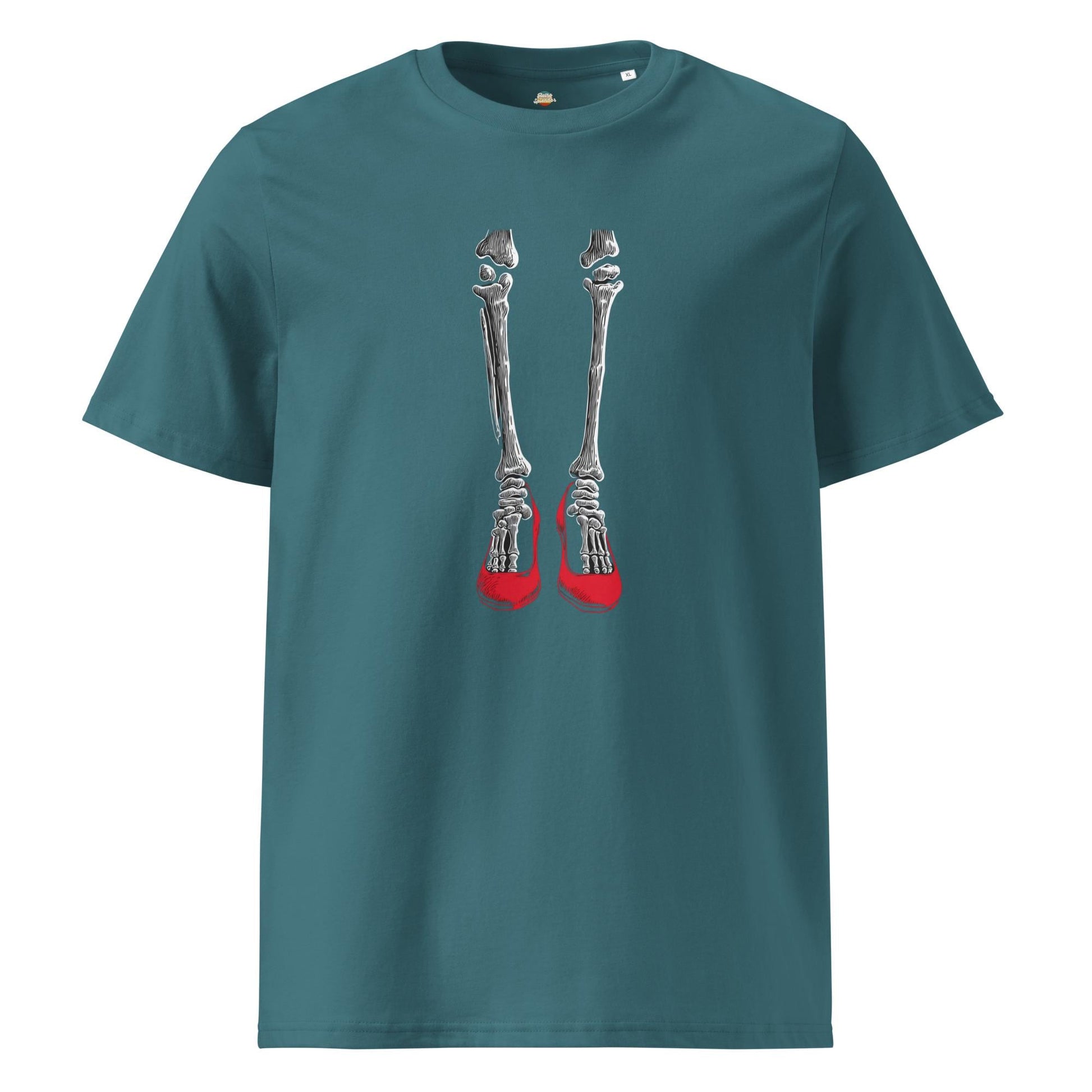 Dorothy&#39;s Ruby Slippers - Wizard of Oz Skeleton Legs - Unisex organic ribbed neck t-shirt