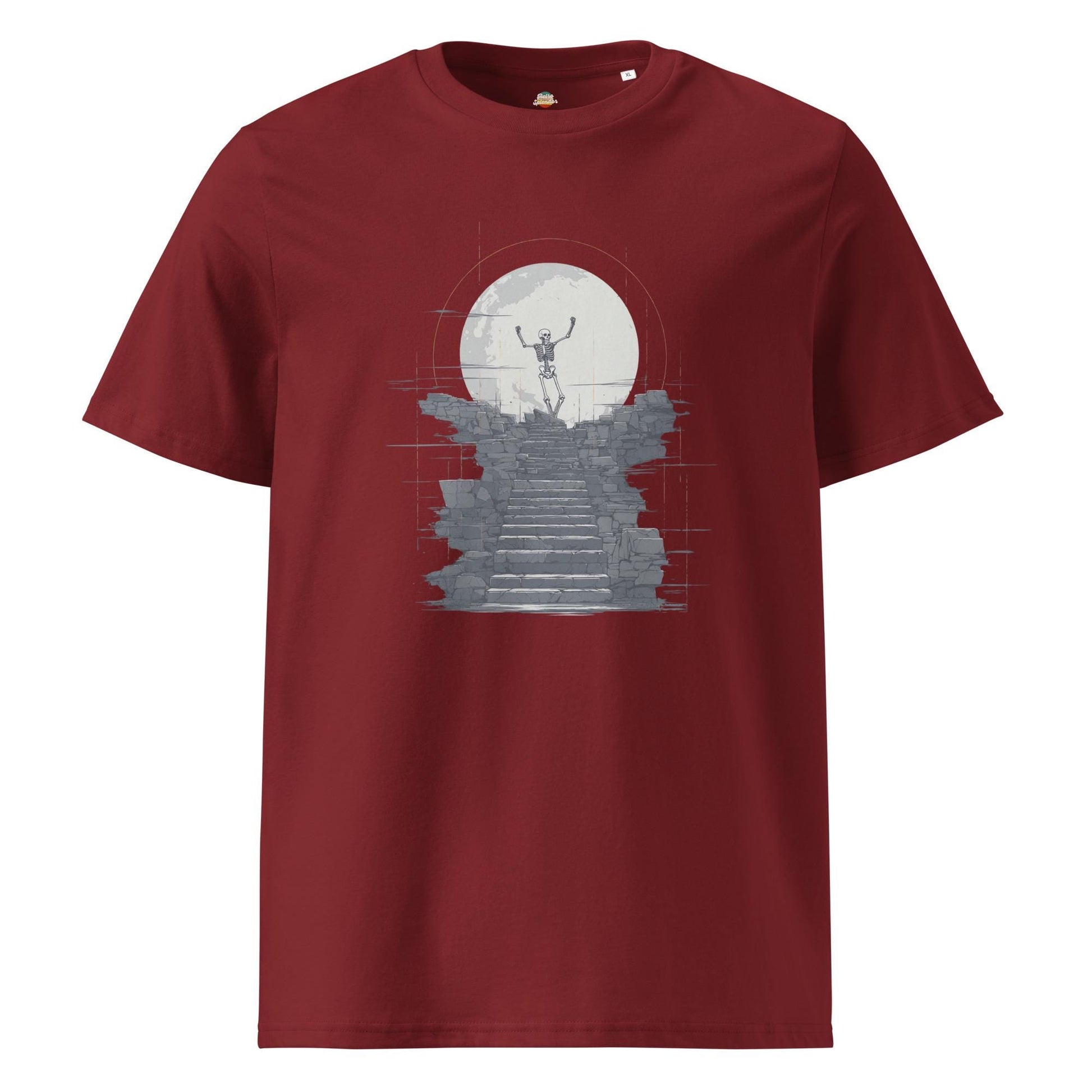 King of the Hill - Skeleton Moon Silhouette Unisex organic ribbed neck t-shirt
