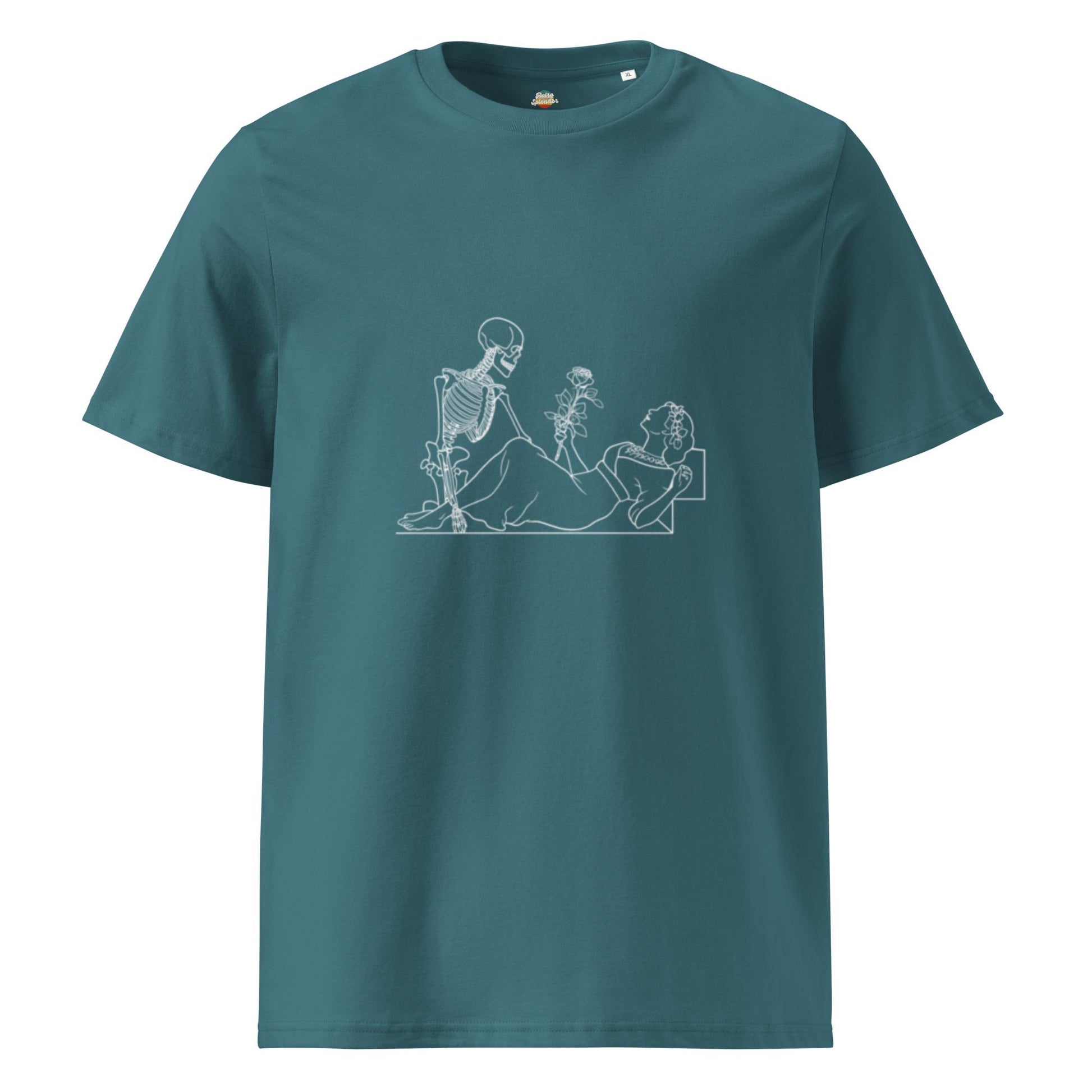 Jack Drawing Rose Skeletons: Spooky Stylish Titanic T-Shirt