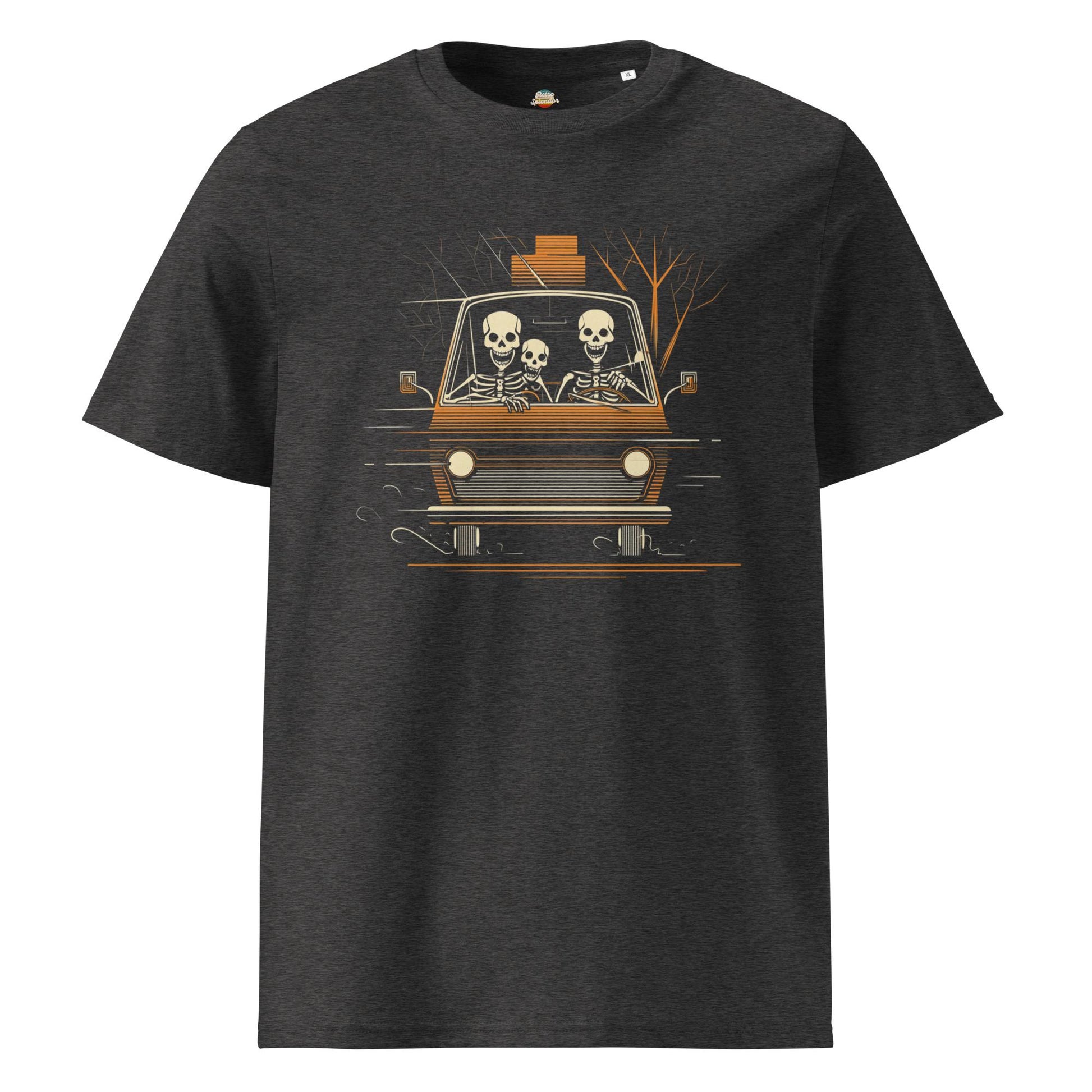 Road Trippin&#39; Skeletons - Unisex organic ribbed neck t-shirt
