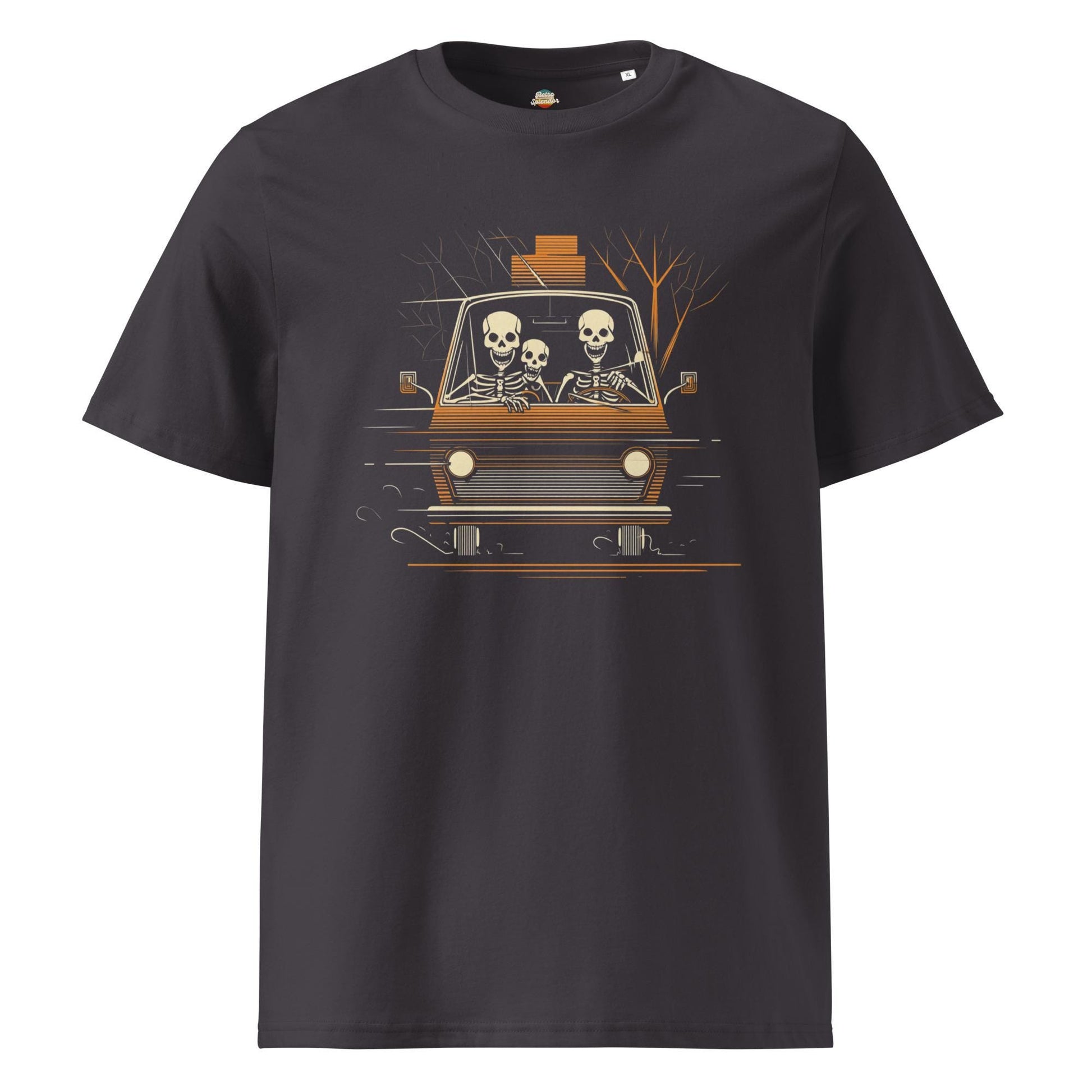 Road Trippin&#39; Skeletons - Unisex organic ribbed neck t-shirt