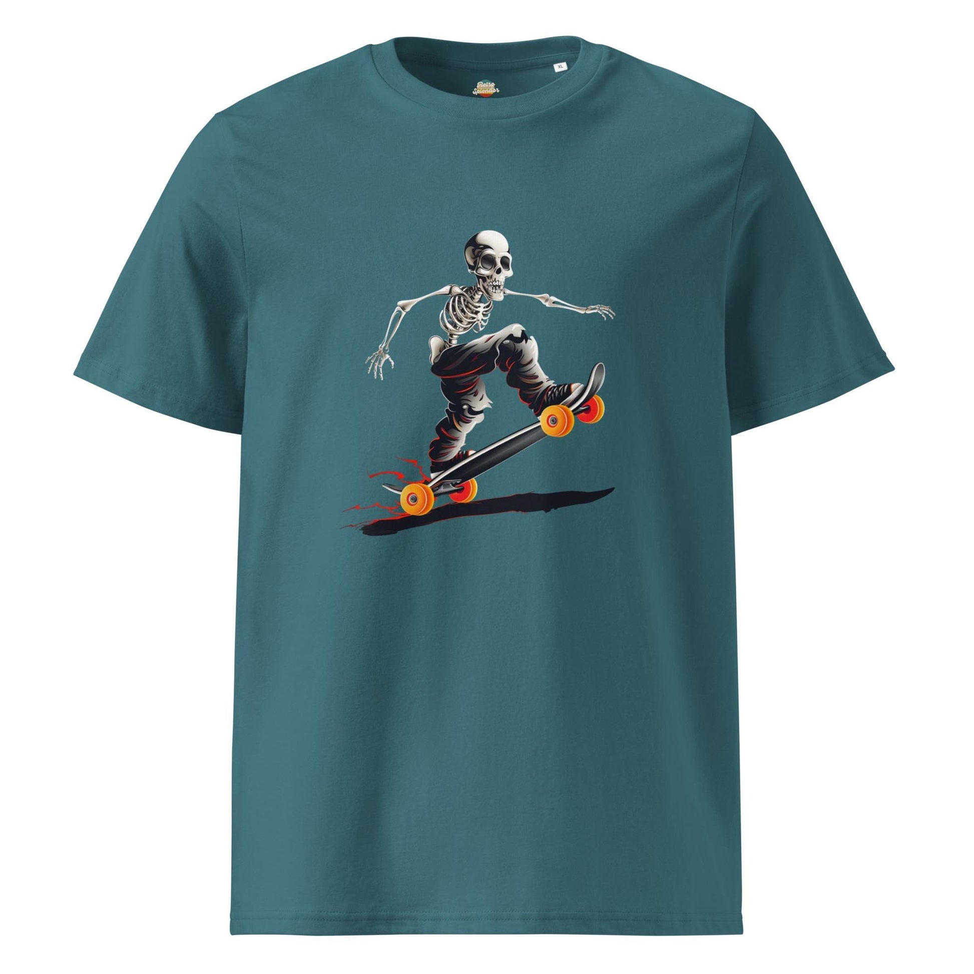Skater Skeleton Graphic T-Shirt – Gothic Streetwear