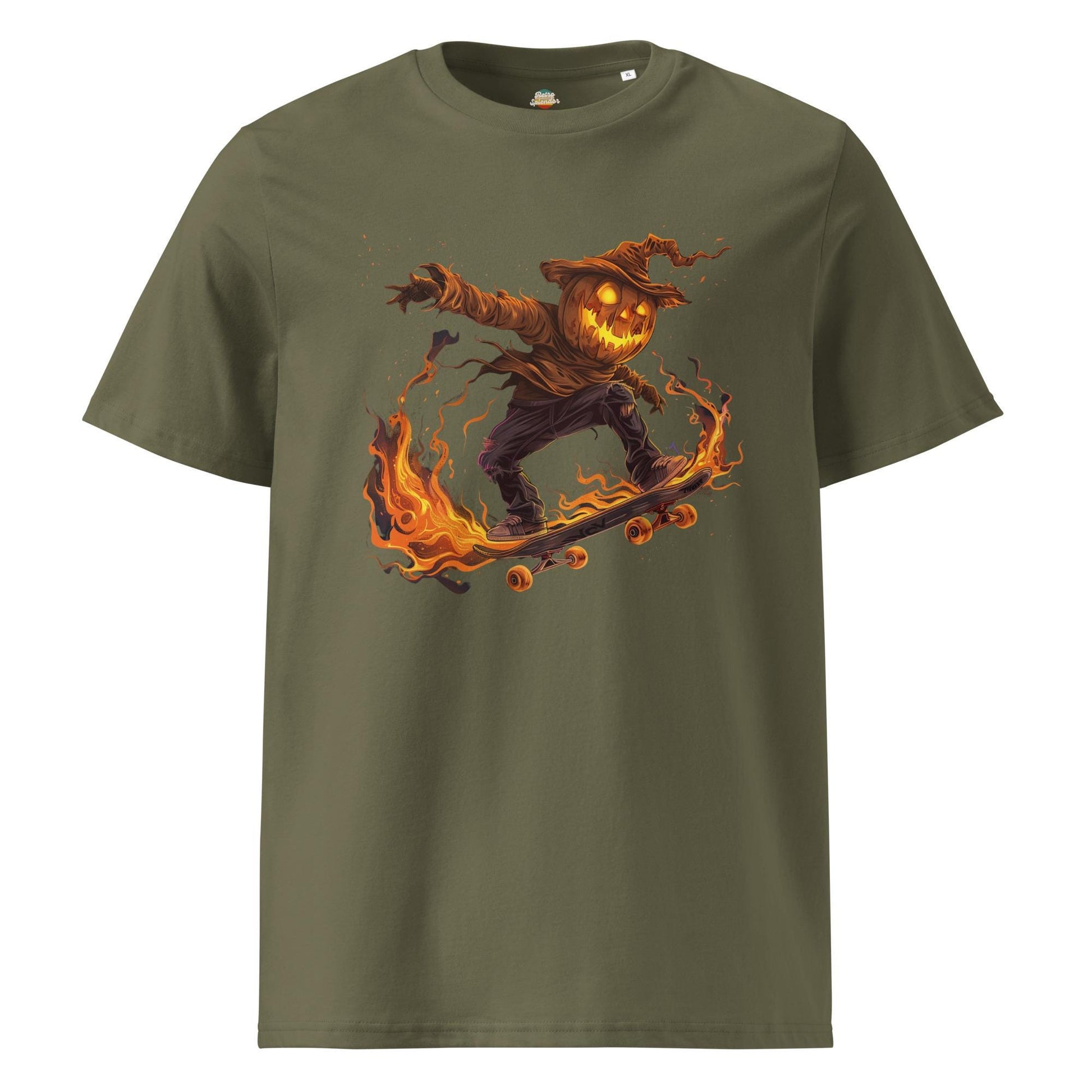 Flaming Scarecrow Skater T-Shirt – Gothic Streetwear