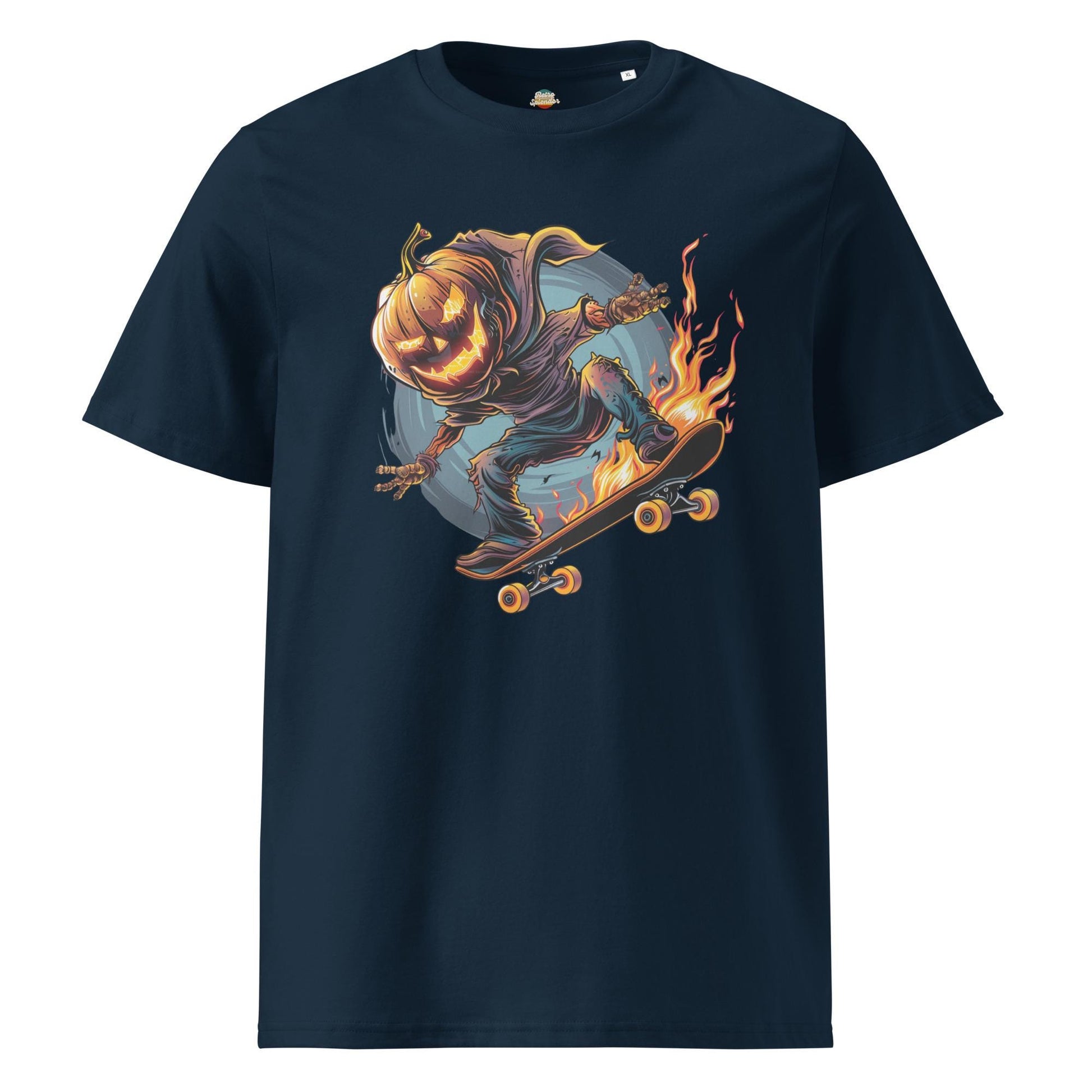 Pumpkin Head Skateboarding Shirt – Spooky Halloween Tee