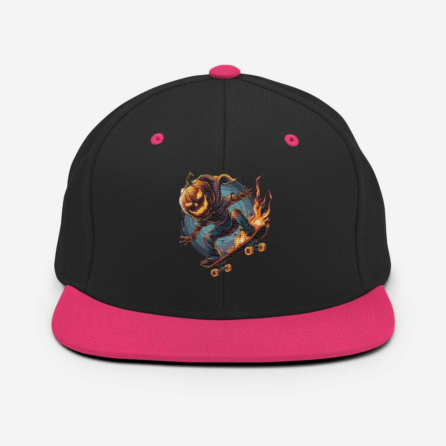 Flaming Jack O’ Lantern Hat – Halloween Skate Snapback