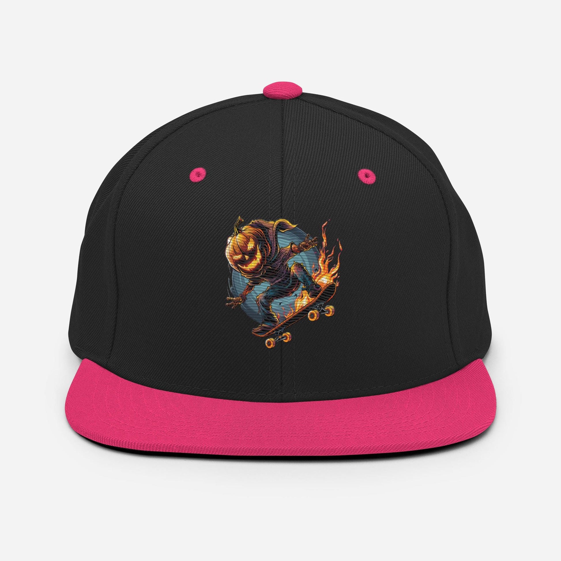 Flaming Jack O’ Lantern Hat – Halloween Skate Snapback