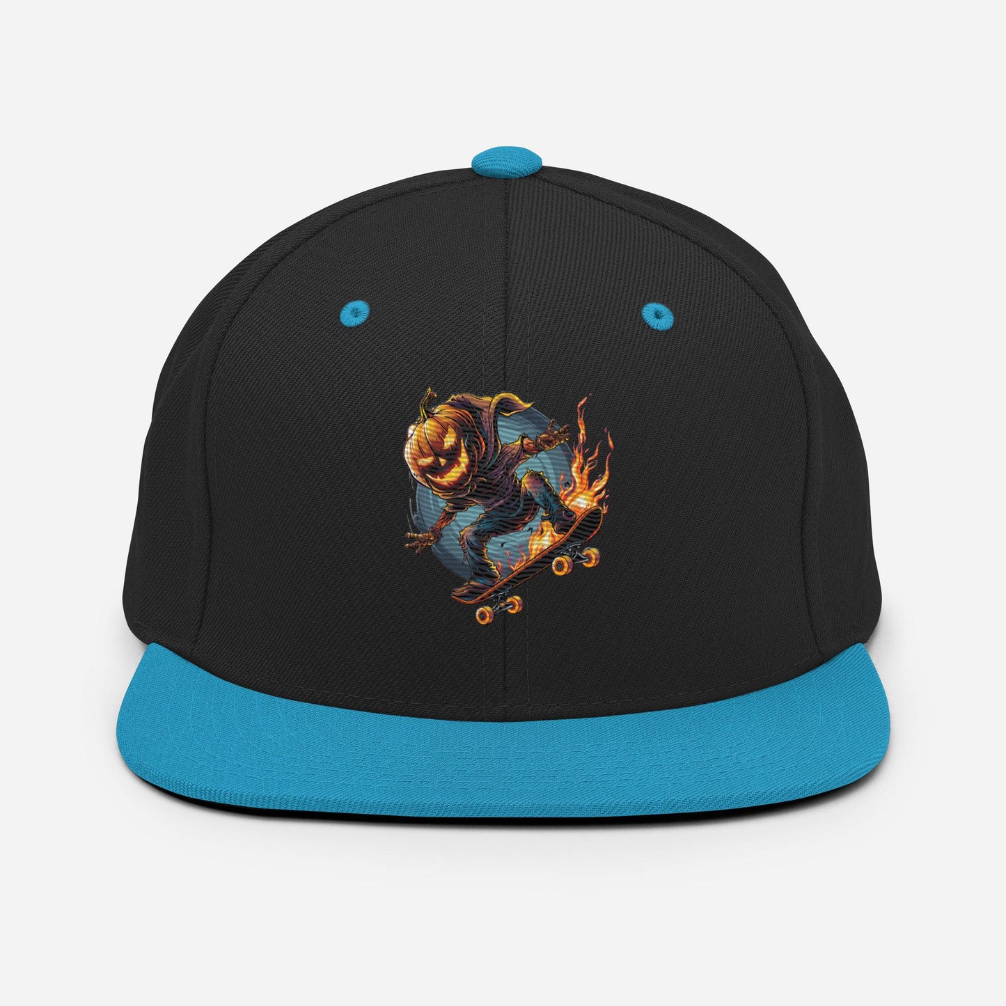 Flaming Jack O’ Lantern Hat – Halloween Skate Snapback