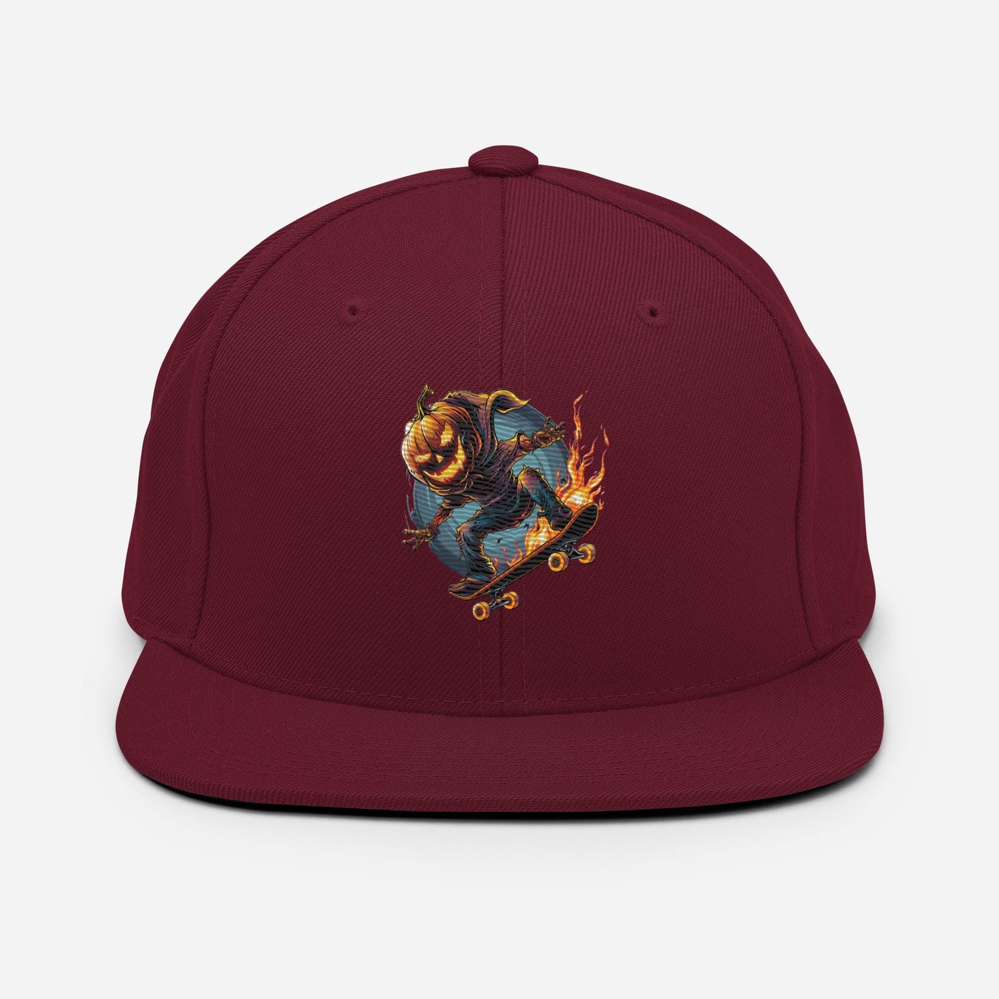 Flaming Jack O’ Lantern Hat – Halloween Skate Snapback