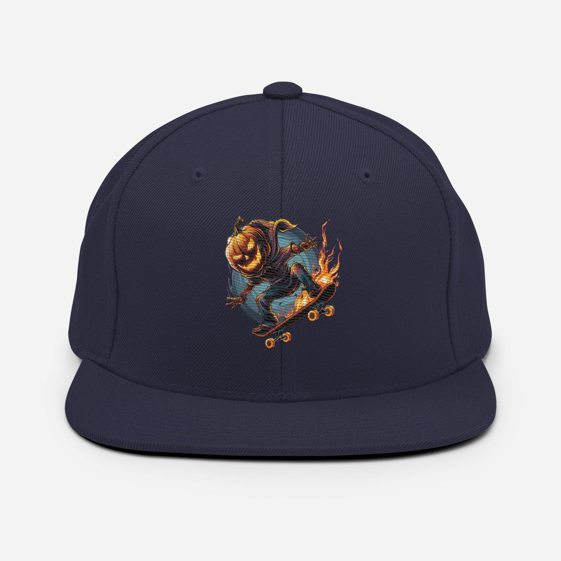 Flaming Jack O’ Lantern Hat – Halloween Skate Snapback