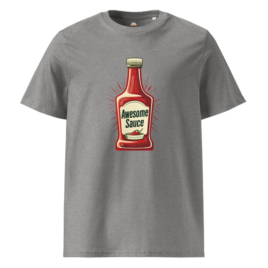 Awesome Sauce - Minimalist Retro Style Unisex organic ribbed neck t-shirt