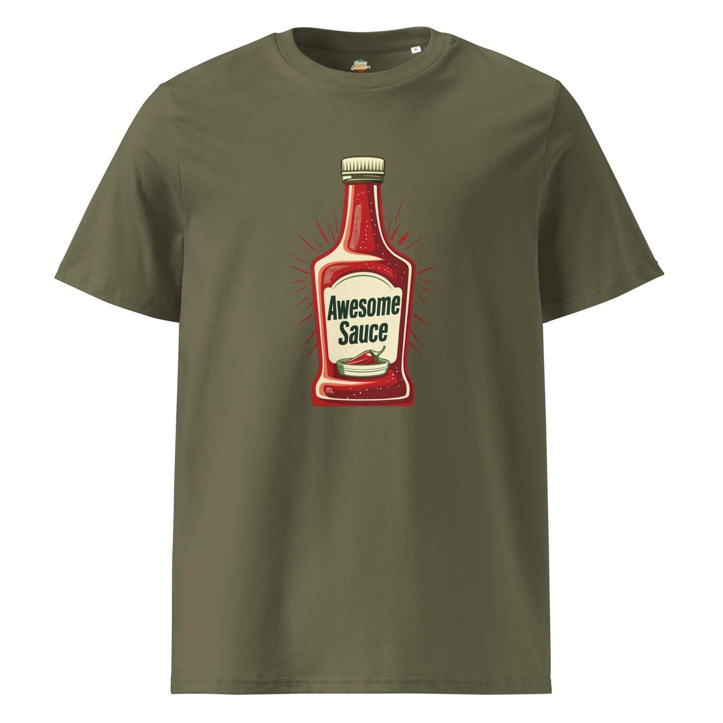 Awesome Sauce - Minimalist Retro Style Unisex organic ribbed neck t-shirt