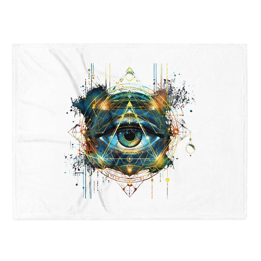 Mystic Eye - Sacred Geometry Throw Blanket