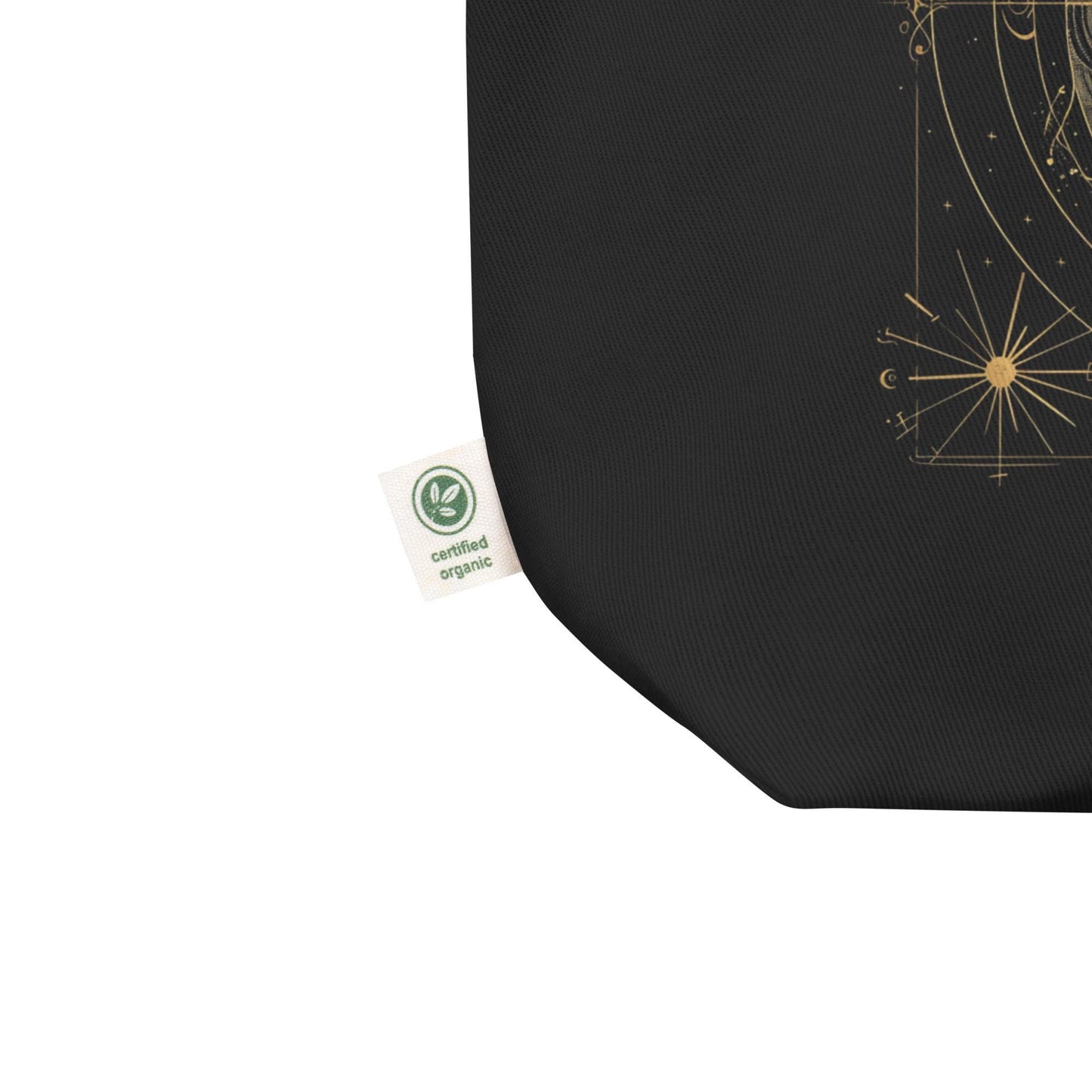 Sacred Geometry Sun & Moon Tote Bag – Eco Friendly Organic Cotton Reusable Bag, Celestial Astrology Spiritual Minimalist Shopper