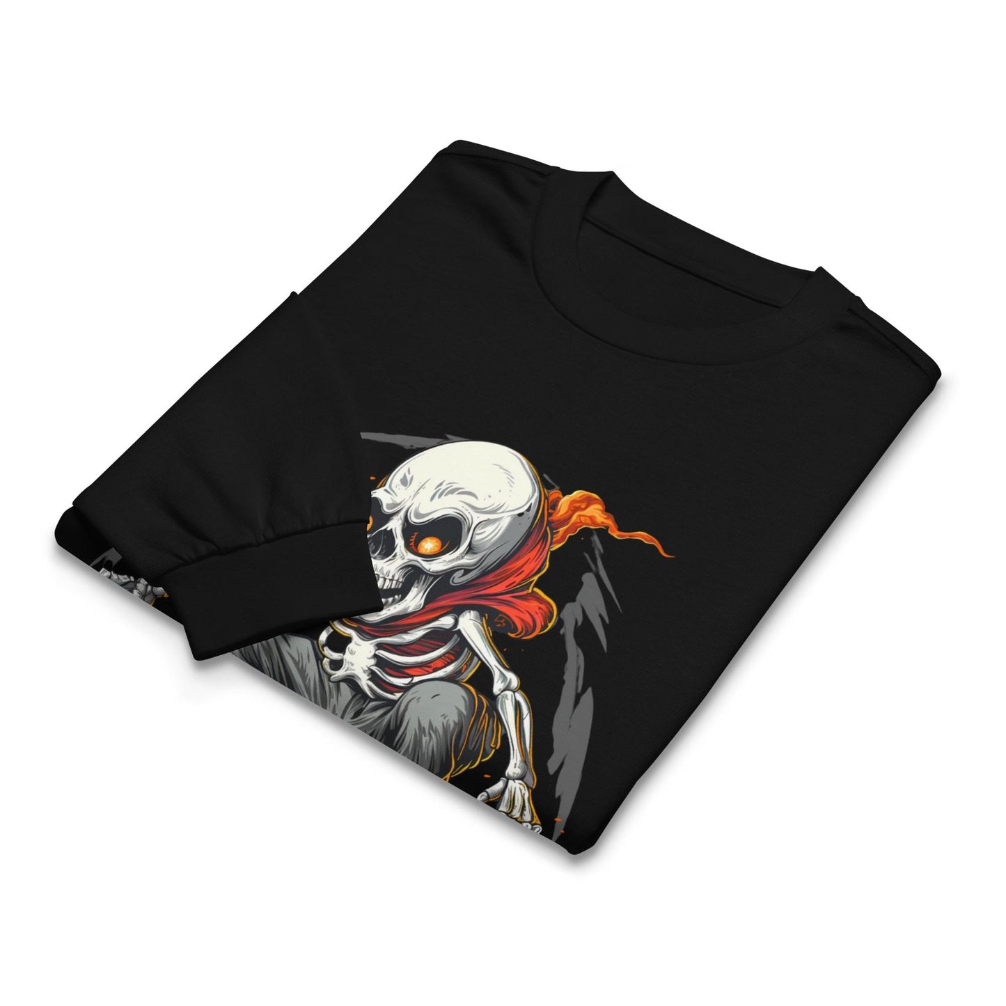 Psycho Skellie Shredder - Halloween Skateboard Premium heavyweight long sleeve shirt