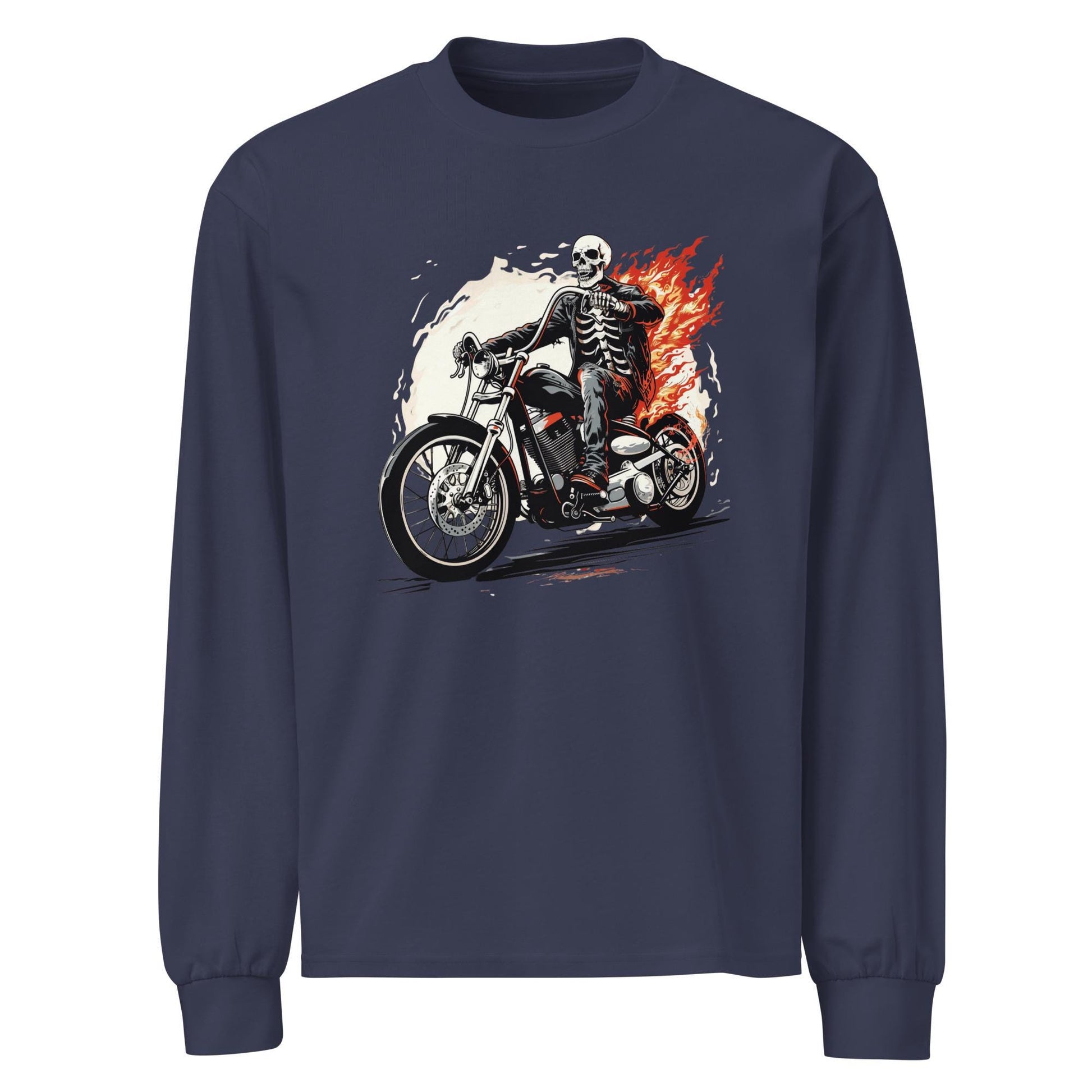 Undead Biker - Premium heavyweight long sleeve shirt