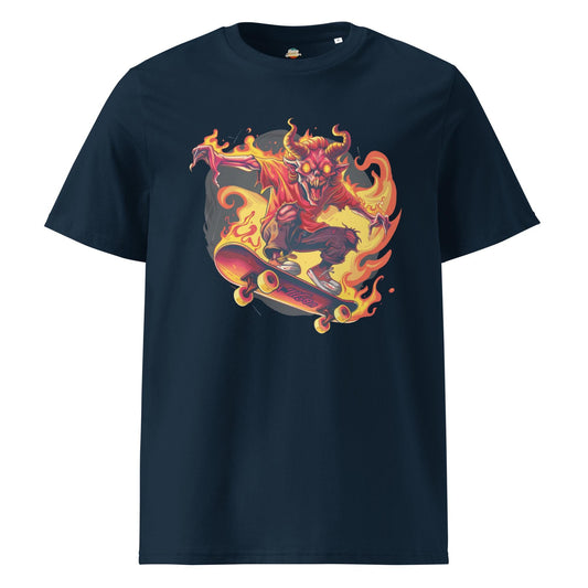 Hellfire Skateboard Shirt – Demon Skater Graphic Tee