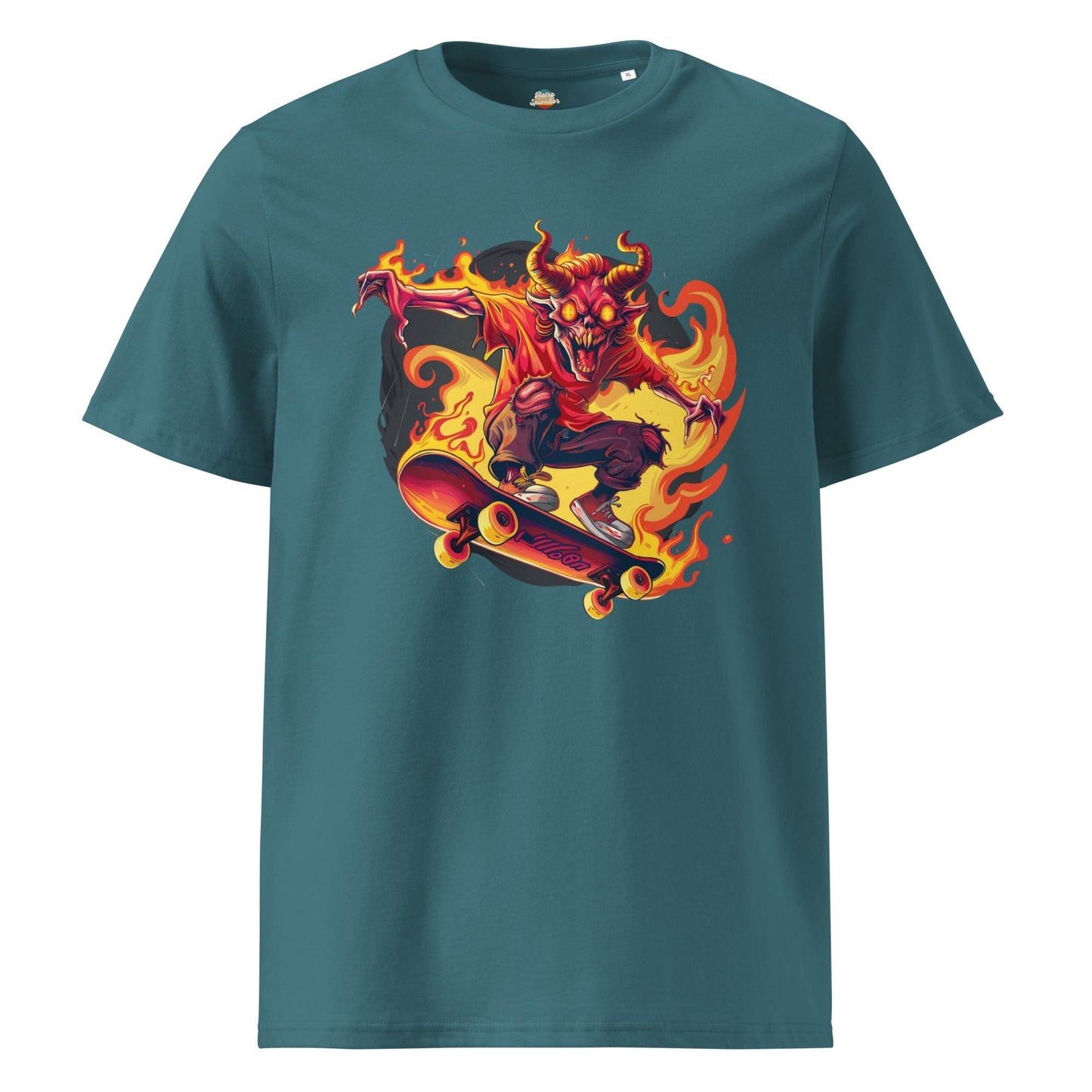 Hellfire Skateboard Shirt – Demon Skater Graphic Tee